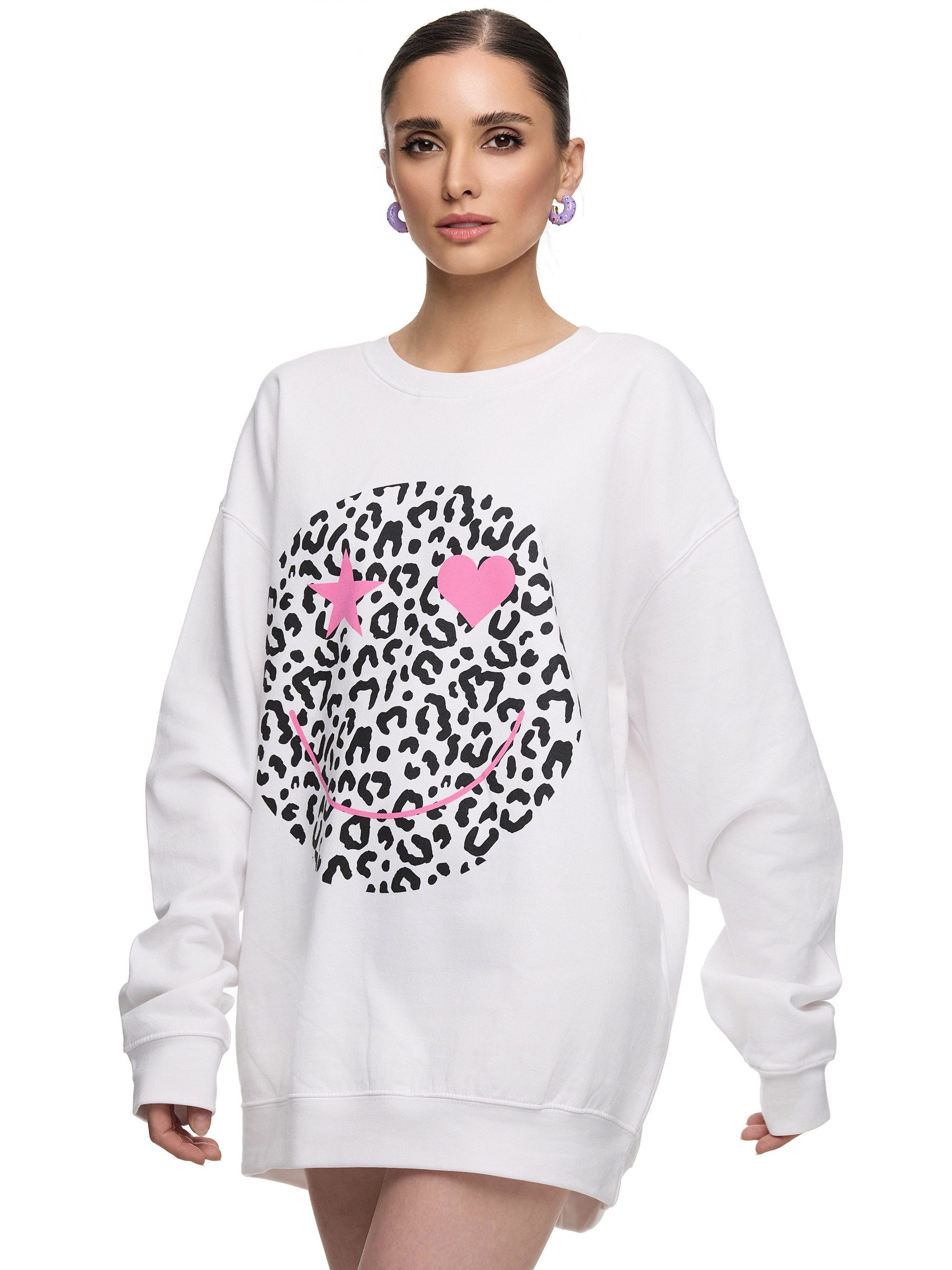 Worldclassca Sweatshirt Worldclassca Oversized Sweatshirt Happy günstig online kaufen