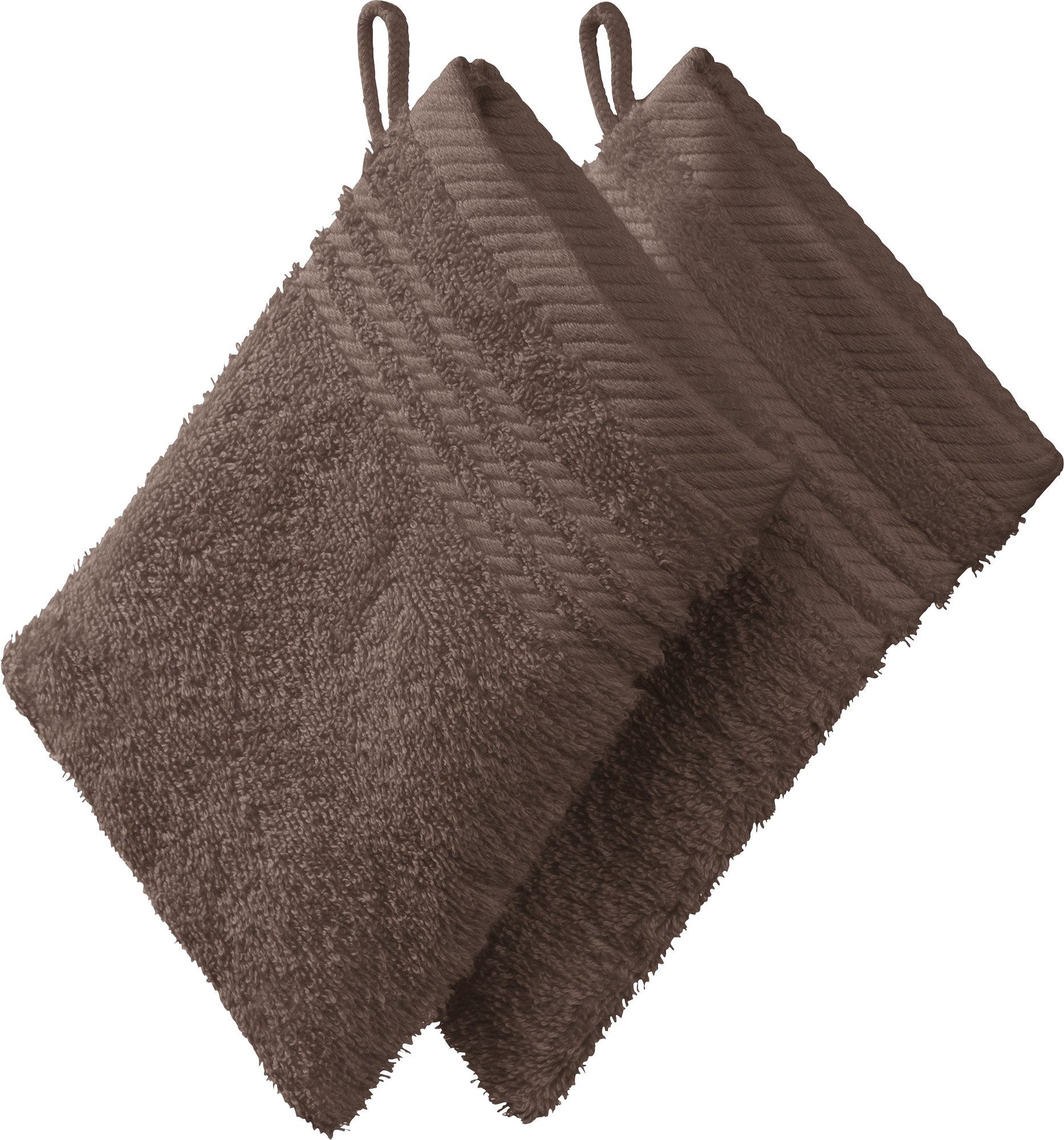 REDBEST Waschhandschuh Waschhandschuh 2er-Pack, Frottier, Walk-Frottier Uni