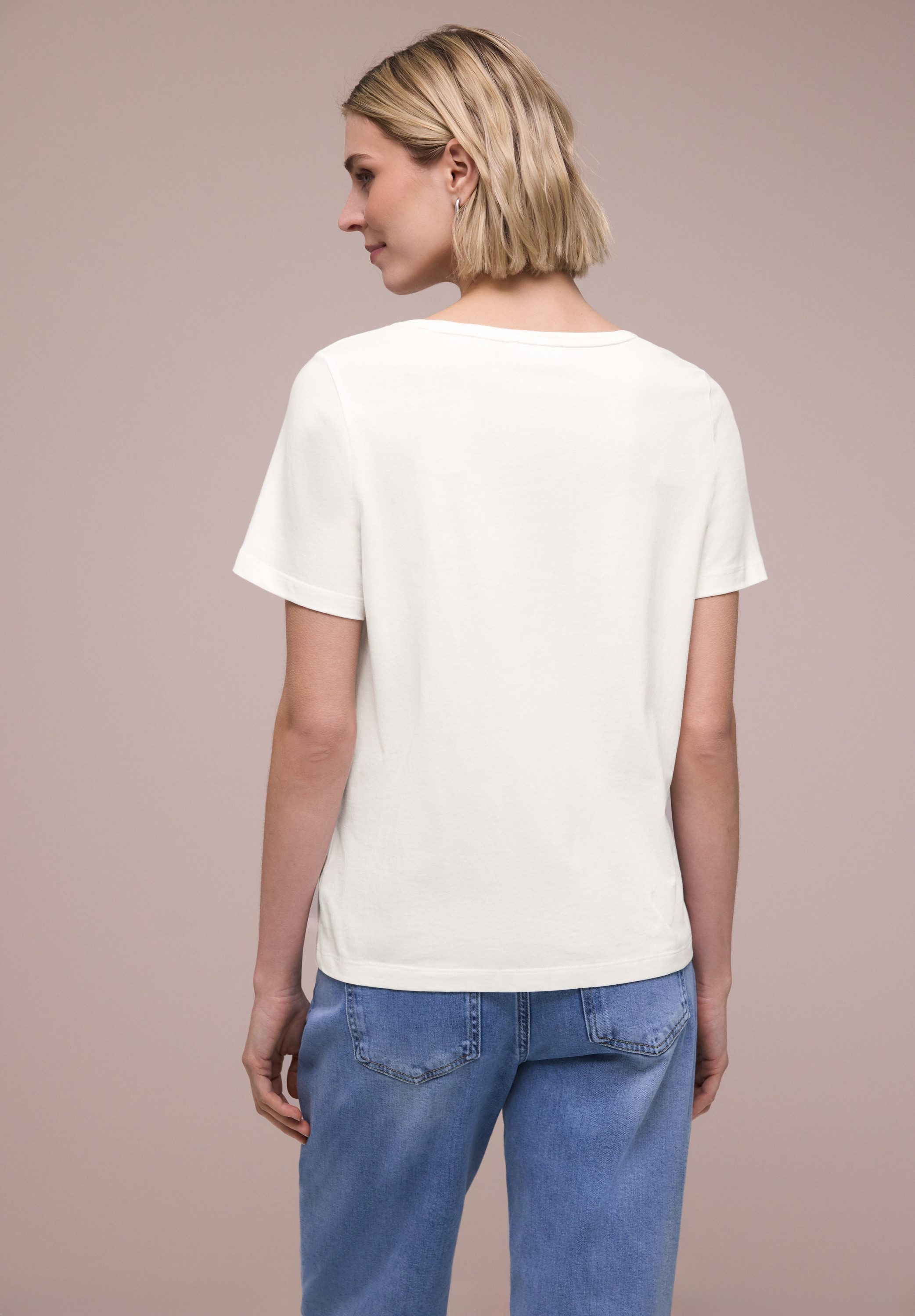 STREET ONE Kurzarmshirt Sommershirt mit modischer Frontprint