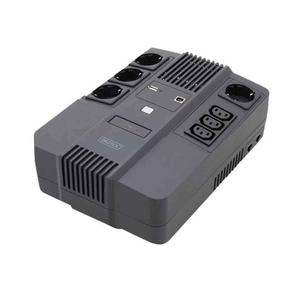 Thumbnail - Digitus USV-Anlage All-in-One USV, 600VA/360W, LED 12V/7Ah x1, 4x, Alarm, USB-Anschluss, Netzwerk-Anschluss