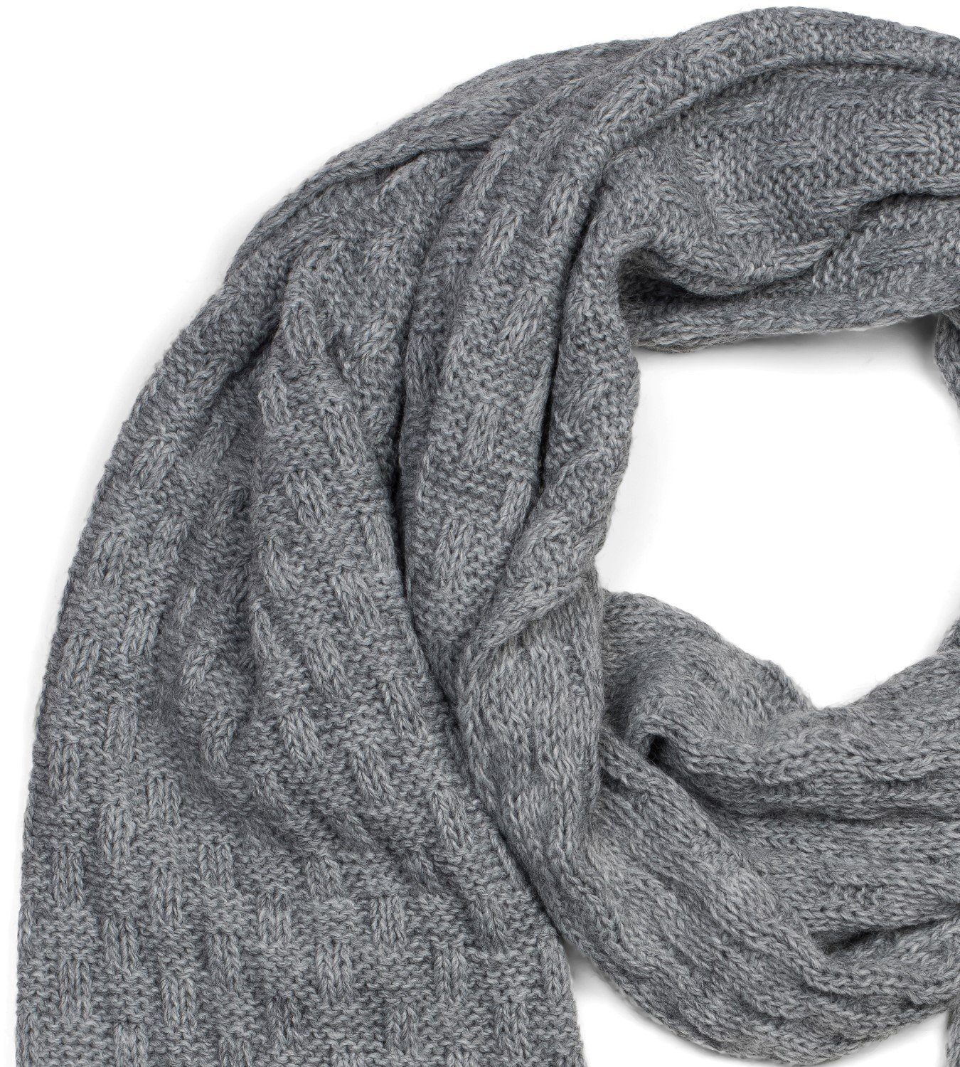 styleBREAKER Strickschal Strick Schal mit Flecht Muster, (1-St) günstig online kaufen