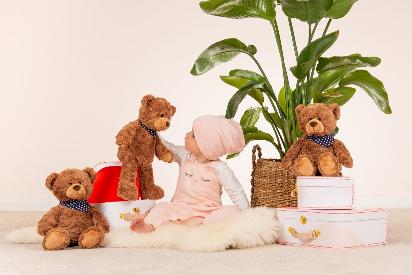 Teddy Hermann® Kuscheltier Herzekind, Teddy braun, 38 cm
