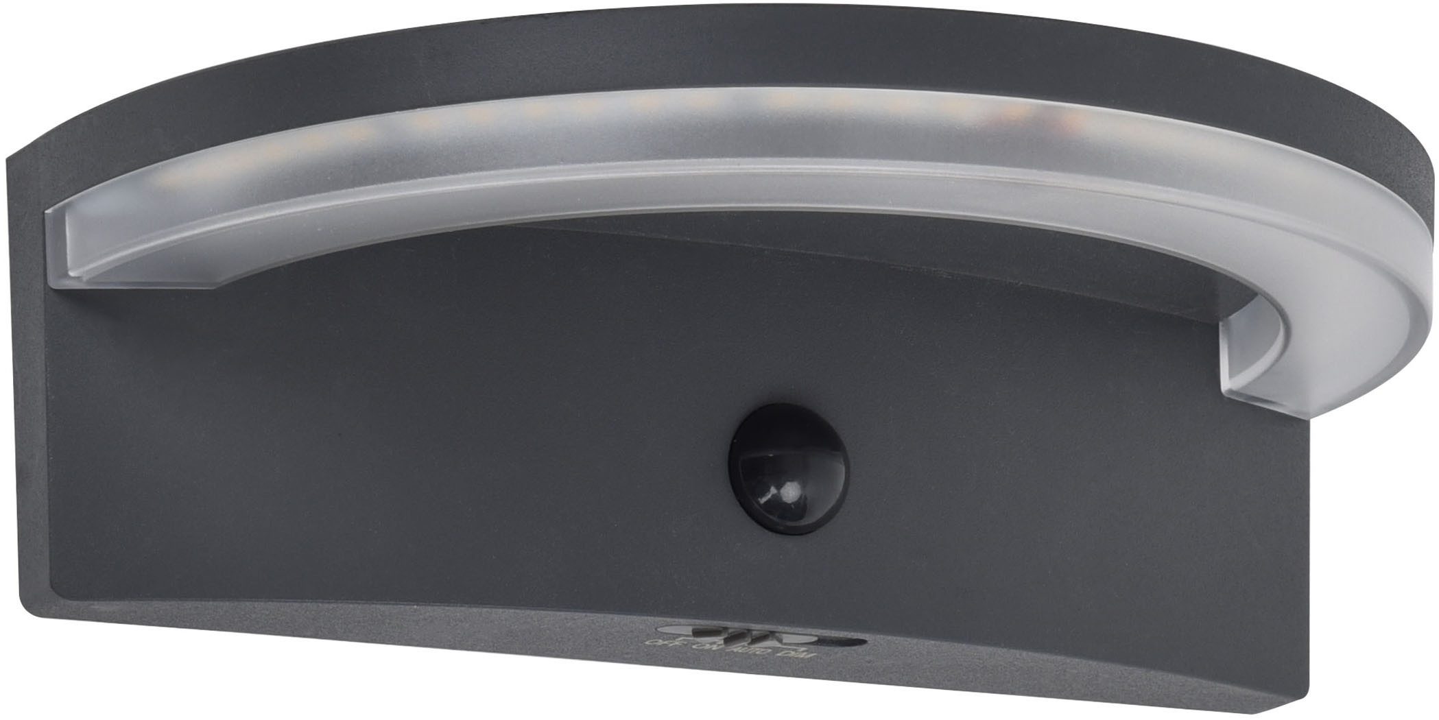 LUTEC LED Solarleuchte LED-Solar-Aussenwandl. m. BWM VYZOR, Bewegungsmelder, LED fest integriert, Neutralweiß, Bewegungsmelder