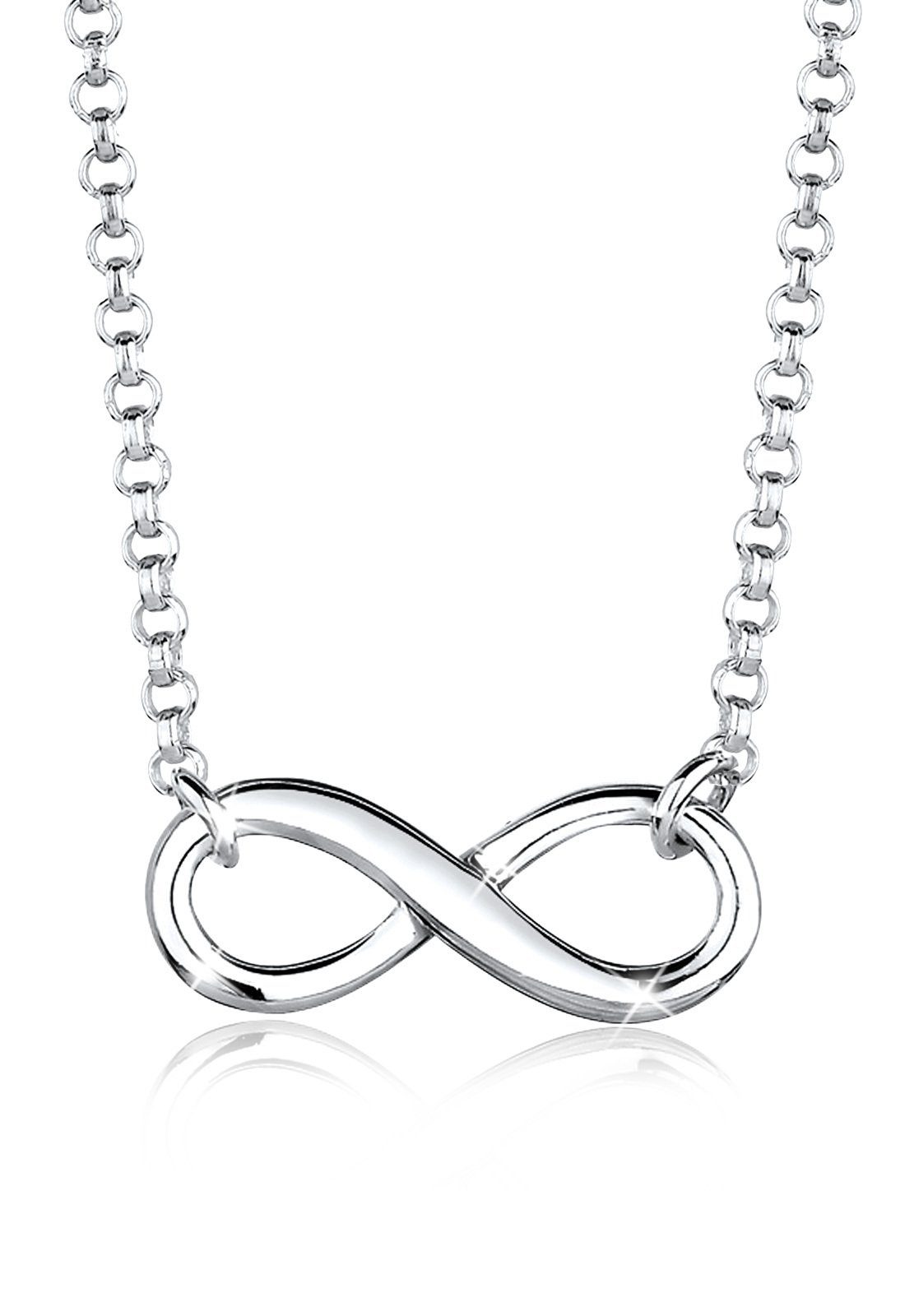 Elli Choker Choker Infinity Symbol Unendlichkeit 925 Silber, Choker Infinity  Halskette für Frauen, Talismann