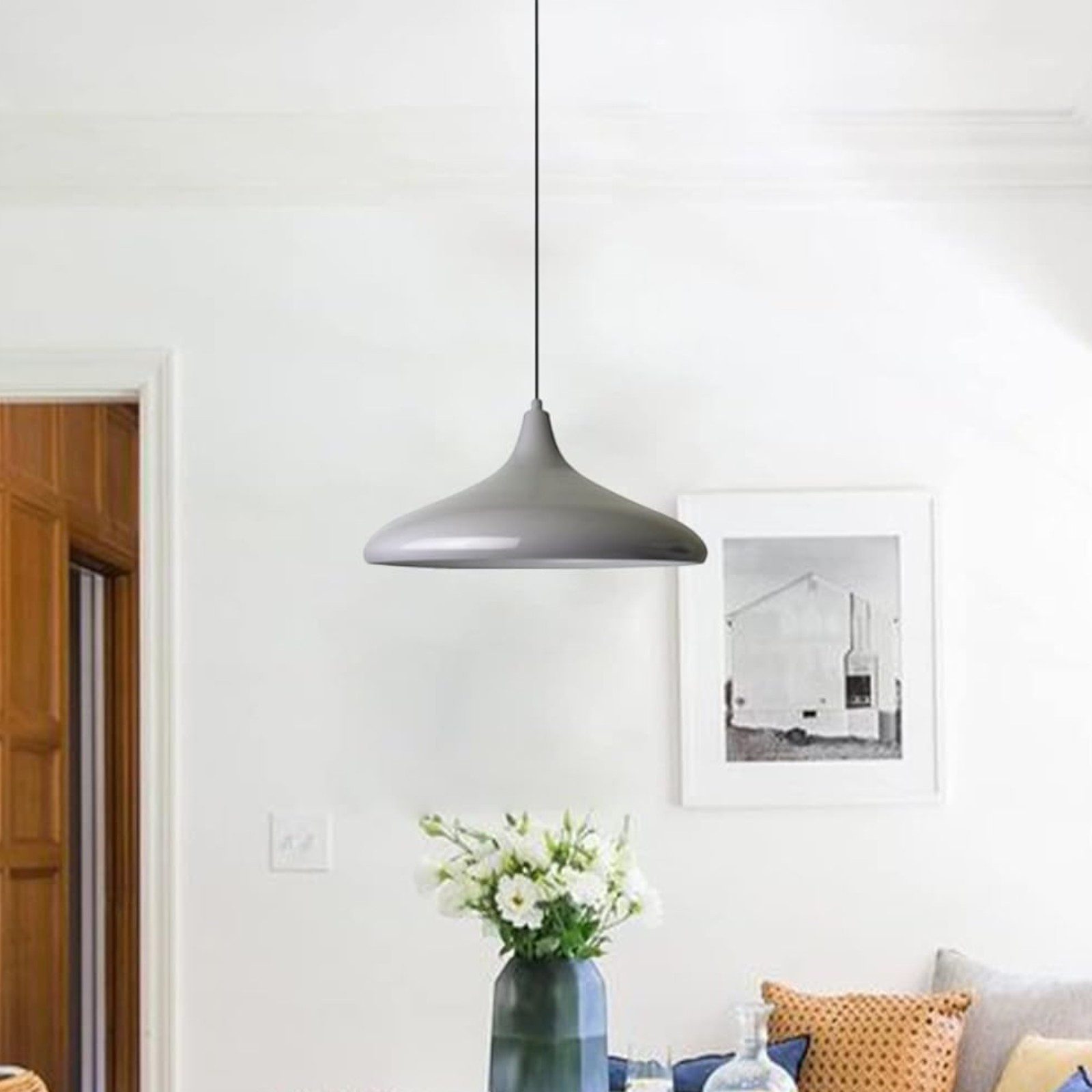 Bamyum Pendelleuchte Bamyum Pendelleuchte Durchmesser 35 cm E27 Metall Moderne Lampe, ohne Leuchtmittel