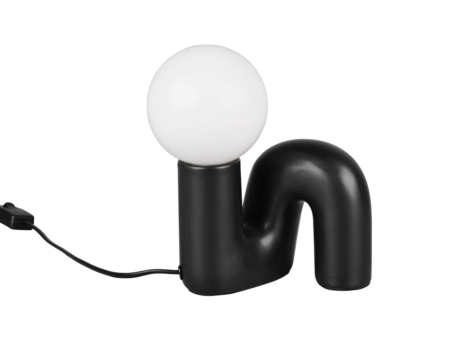 Reality Leuchten LED Nachttischlampe aus Keramik mit Glaskugel, Höhe 21,5cm günstig online kaufen
