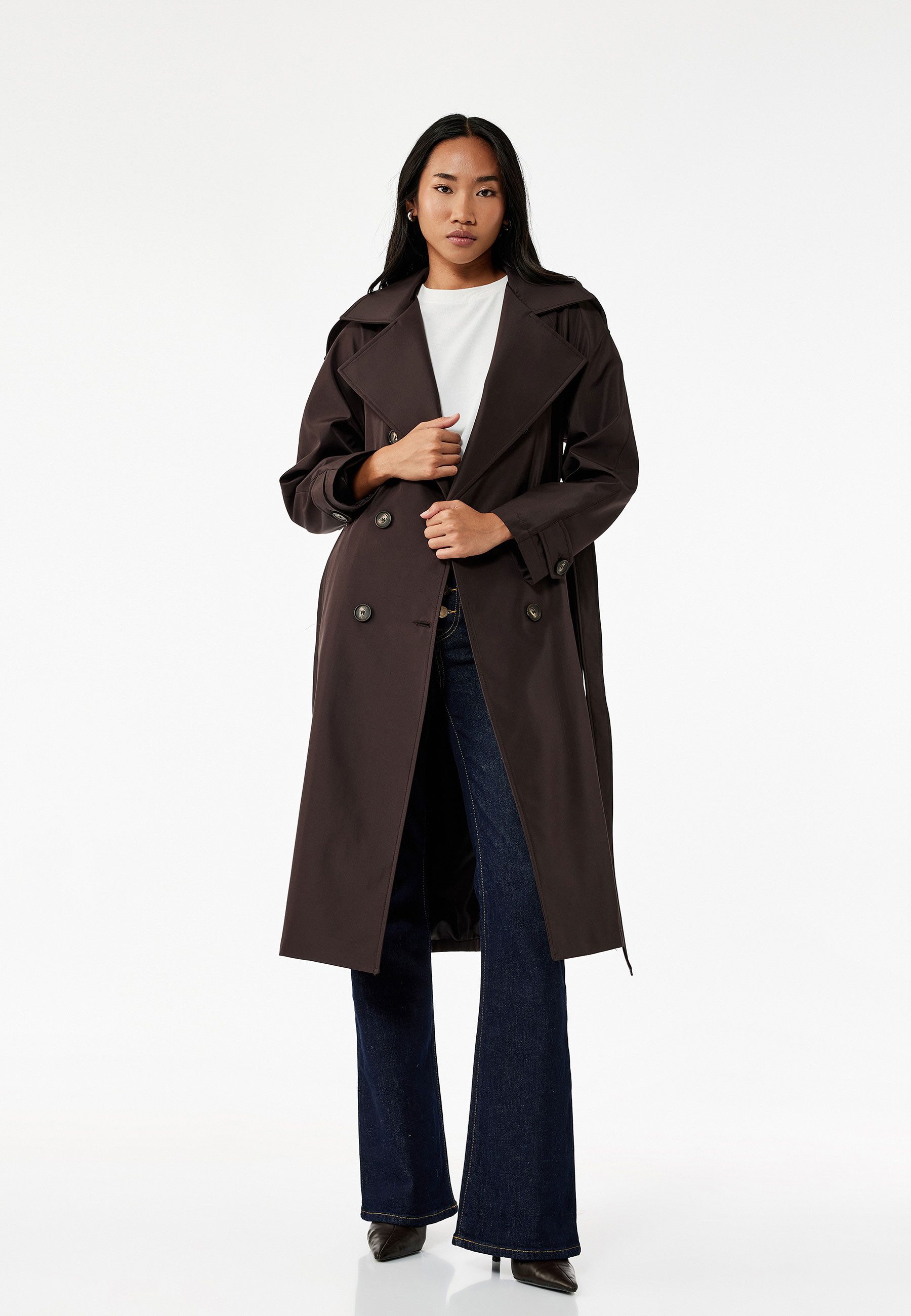 Koton Trenchcoat Regular Mit Bauchgurt Trenchcoat