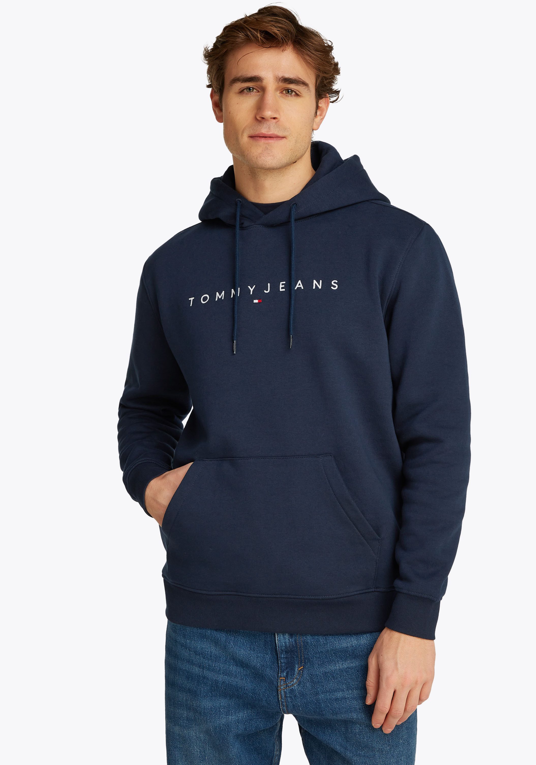 Tommy Jeans Hoodie TJM REG LINEAR LOGO HOODIE EXT mit Logo-Stickerei günstig online kaufen