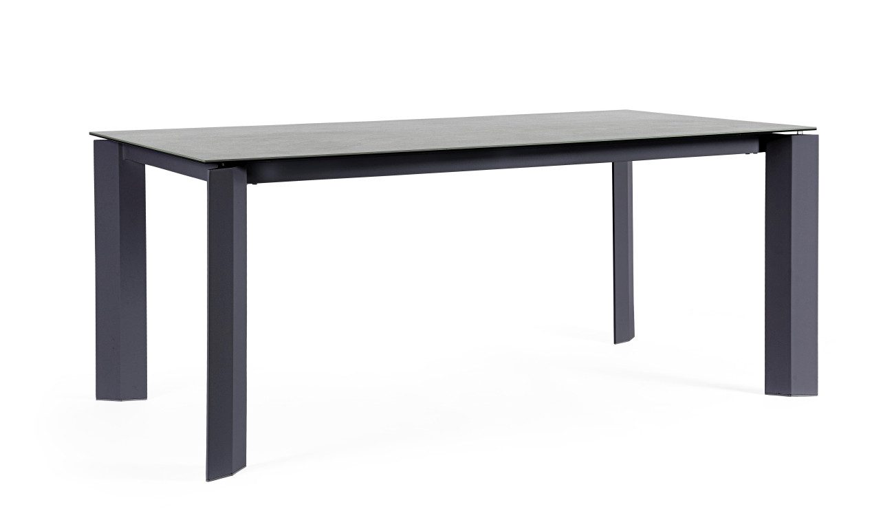 Esstisch Otavio aus Aluminium 180x95 cm, Anthrazit