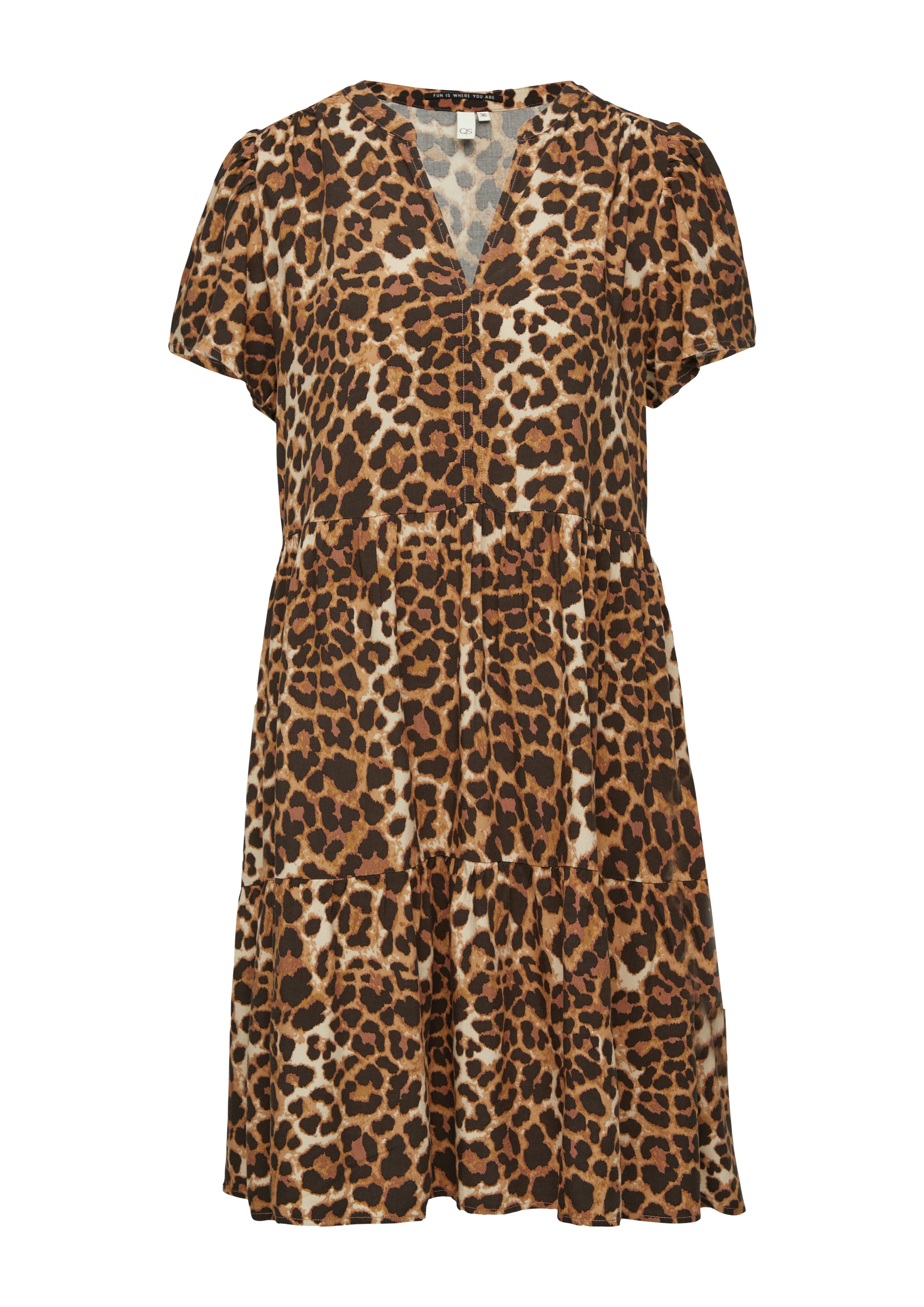 QS Sommerkleid mit All-Over Print