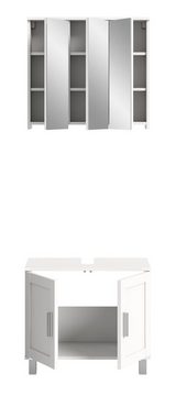 Furn.Design Badmöbel-Set Mood, (in weiß, 2-St., Breite 65 cm), mit viel Stauraum