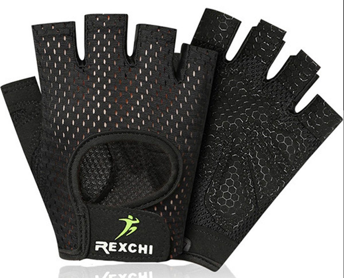 KIKAKO Trainingshandschuhe Workout Handschuhe Verstellbare Gymnastik-Trainingshandschuhe schwarz