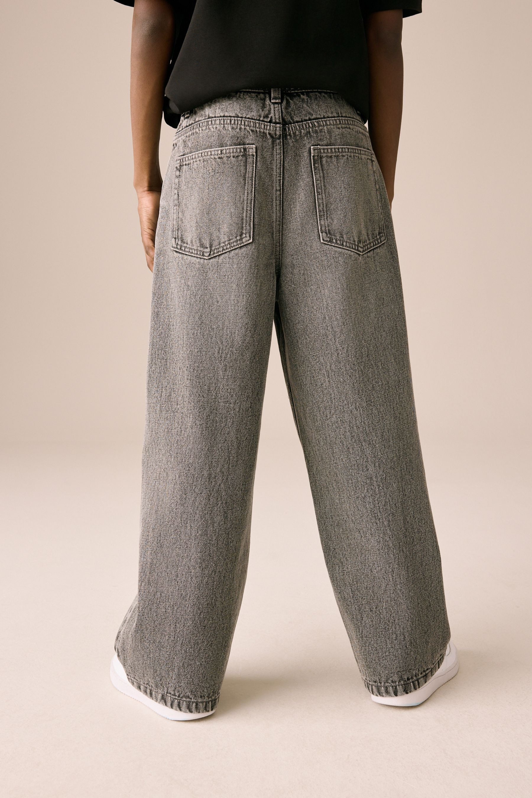 Next Weite Jeans Authentic Jeans 100 % Baumwolle – Super Wide Fit (1-tlg)