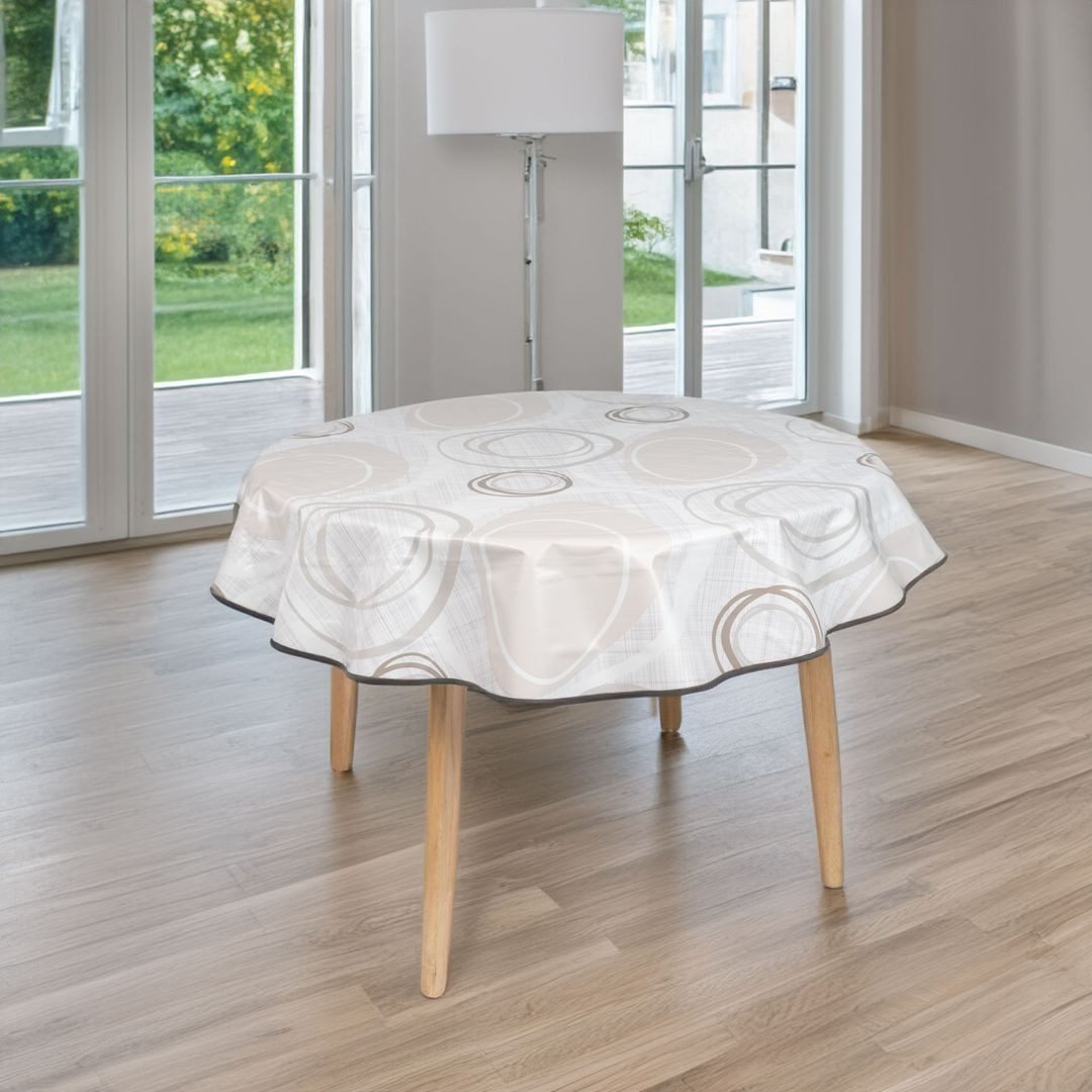laro Tischdecke 160cm runde Wachstuchtischdecke Saum-Eingefasst günstig online kaufen