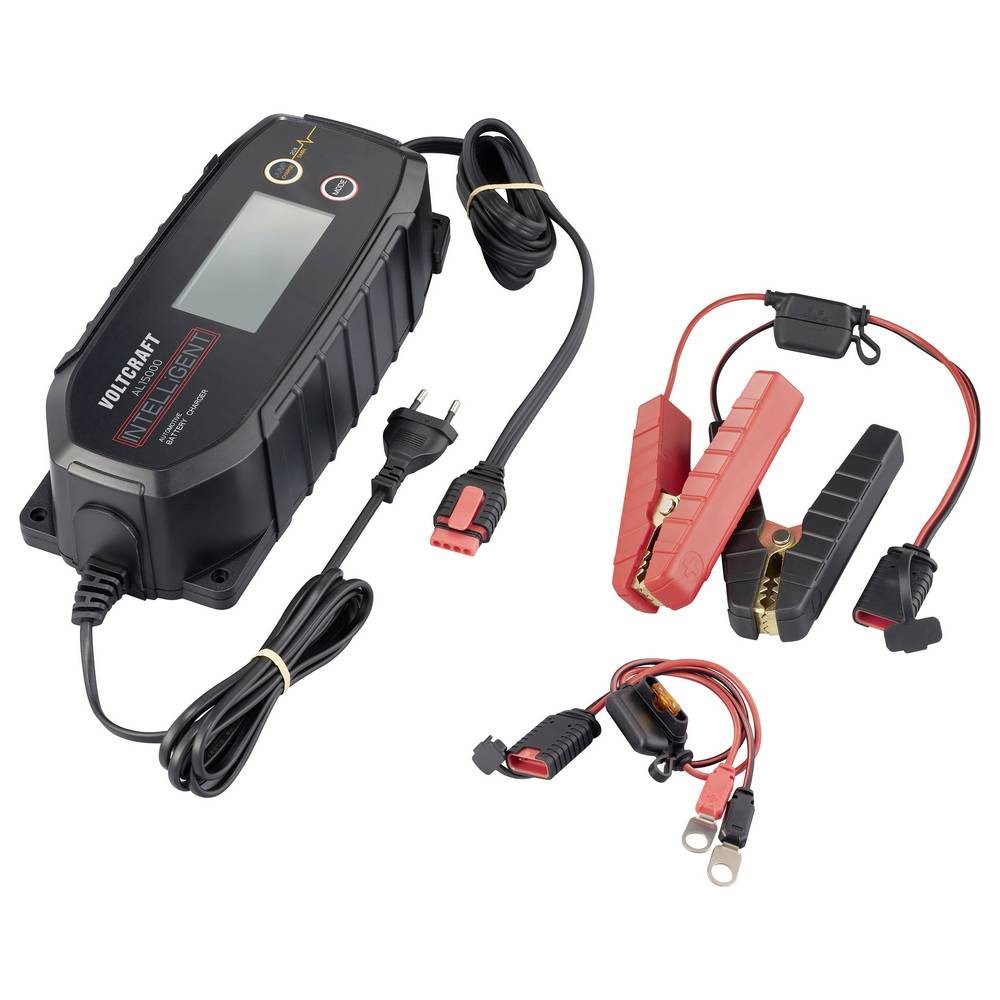 VOLTCRAFT AL15000 VC-16721000 Automatikladegerät 12 V, 24 V 15 A Autobatterie-Ladegerät (verschiedene Ladeprogramme, Ladeüberwachung, Auffrischen)