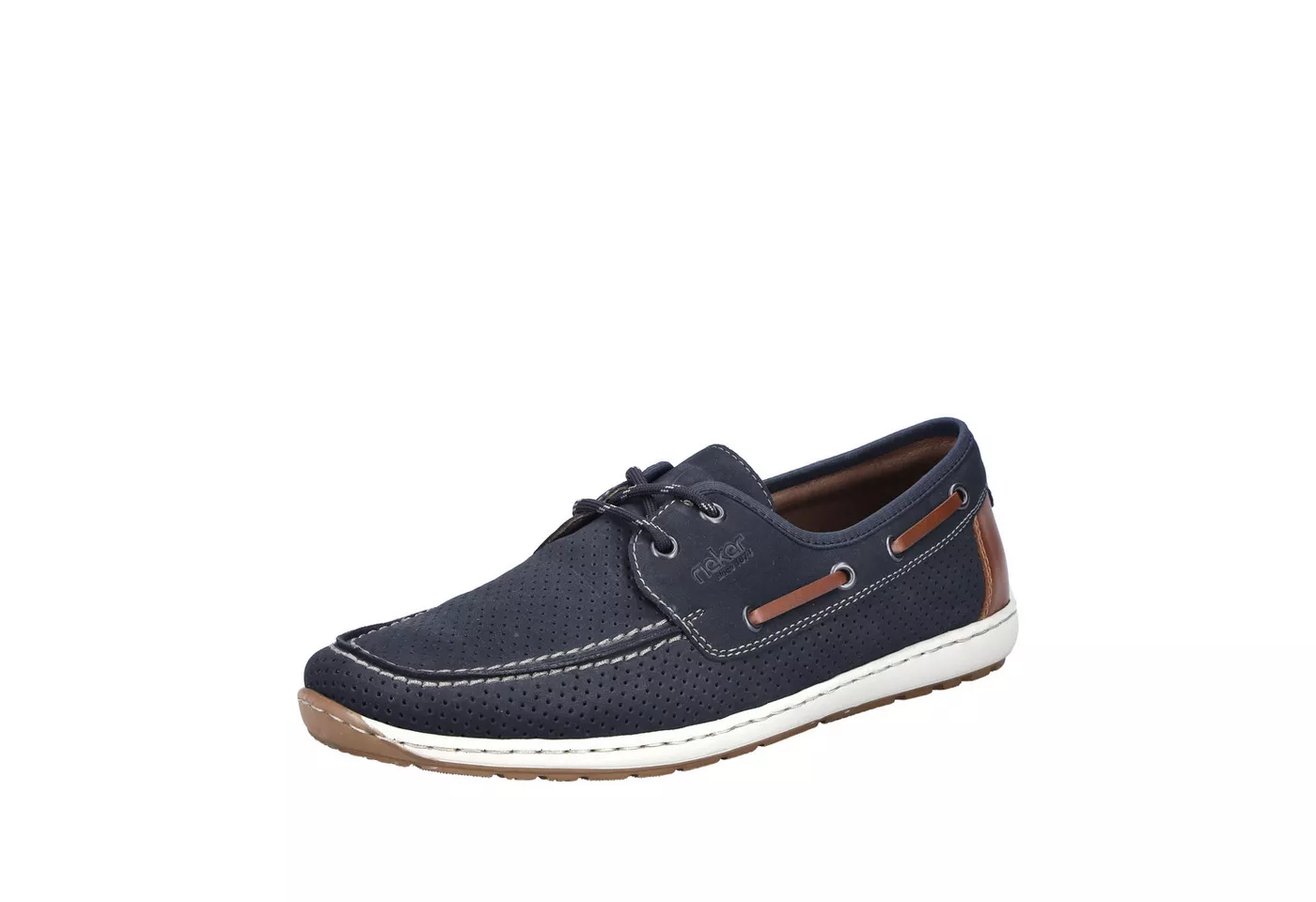 Rieker Bootsschuh Mokassin, Halbschuh, Frühlingsschuh mit Perforation