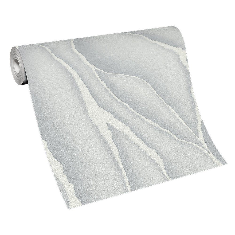 Erismann Vliestapete 3D-Effekt Grau Weiß Glitzer Elle Decoration 10345-10