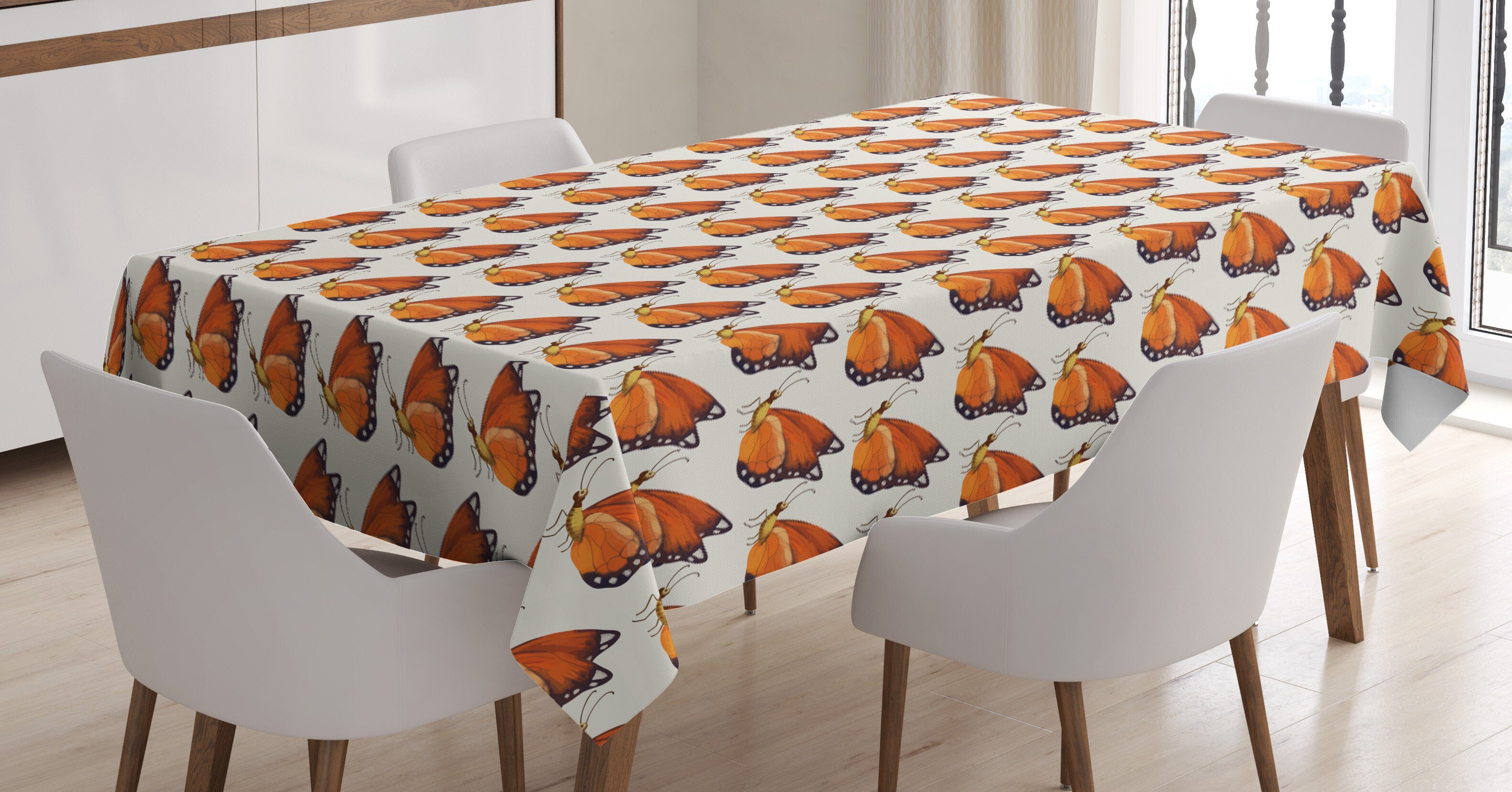 Abakuhaus Tischdecke Farbfest Waschbar Für den Außen Bereich geeignet Klare Farben, Motte Schönheit Bugs Schmetterlinge Motiv