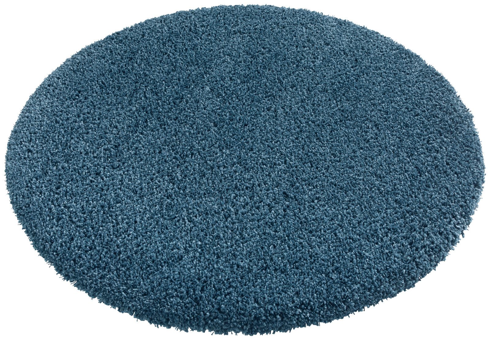 TaraCarpet Langflor-Teppich Ragolle Twilight, rund, Höhe: 60 mm, Shaggy Hochflorteppich petrol Wohnzimmer Schlafzimmer 120 rund