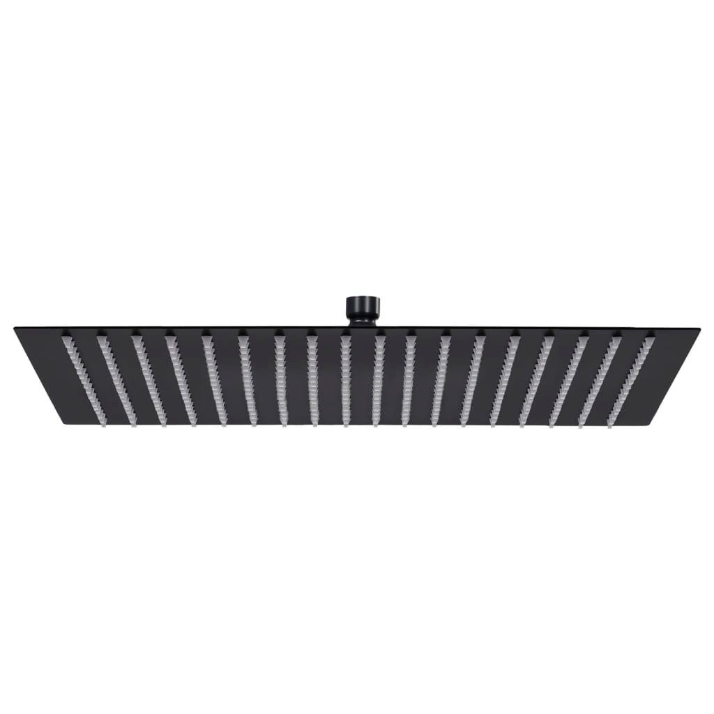 vidaXL Regenduschkopf Regenbrause Edelstahl 50x50 cm Quadrat Schwarz, (1-tl günstig online kaufen