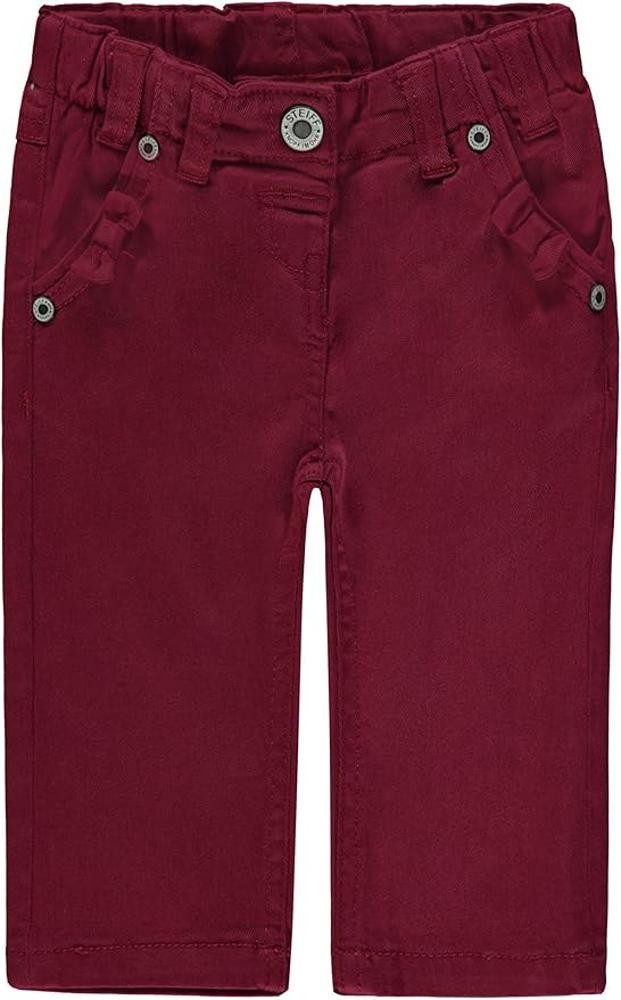 Steiff Chinohose Freizeithose bequeme Passform, rot