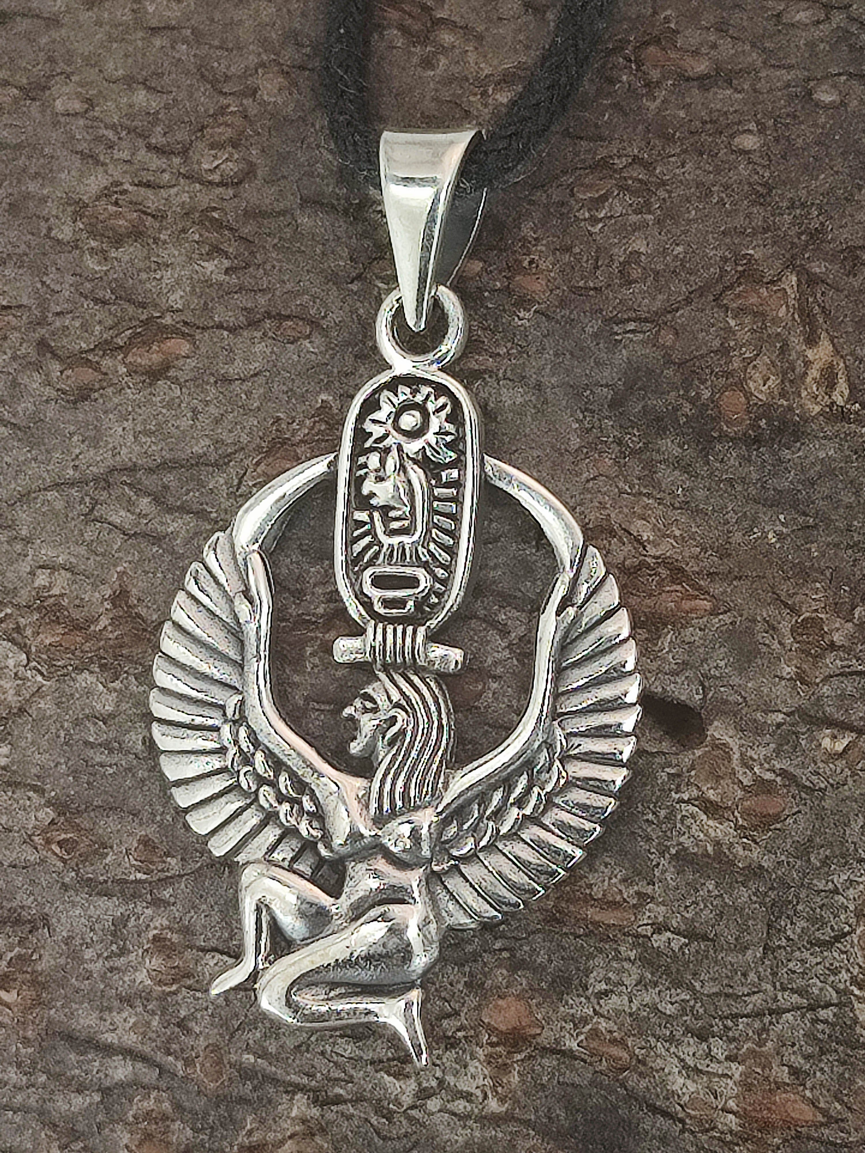 Kiss of Leather Kettenanhänger Anhänger Silber Osiris Isis Sterling aus Magie Ägypten 925 Mythologie