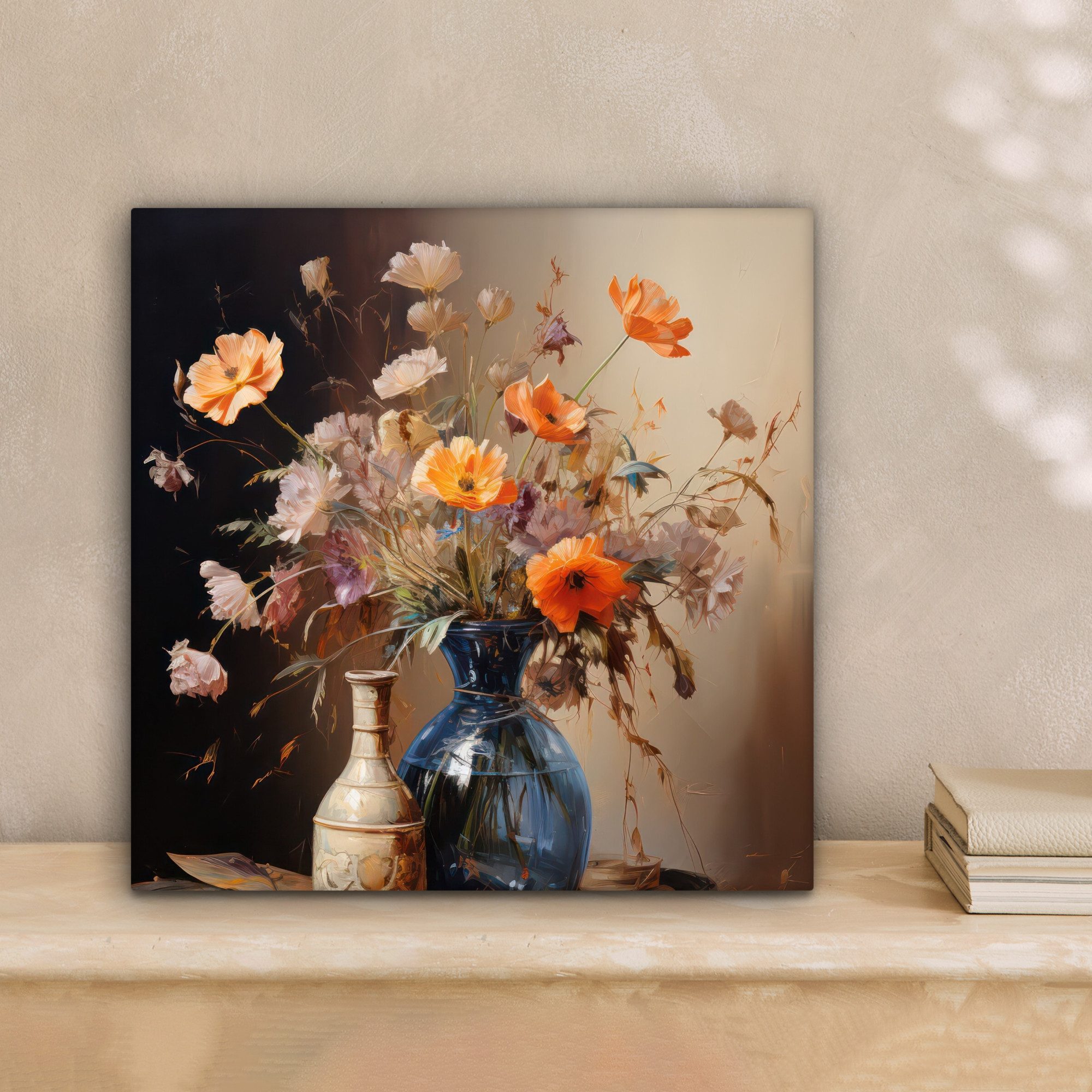 OneMillionCanvasses® Leinwandbild Blumenstrauß - Blumen - Ölfarbe - Stillle günstig online kaufen