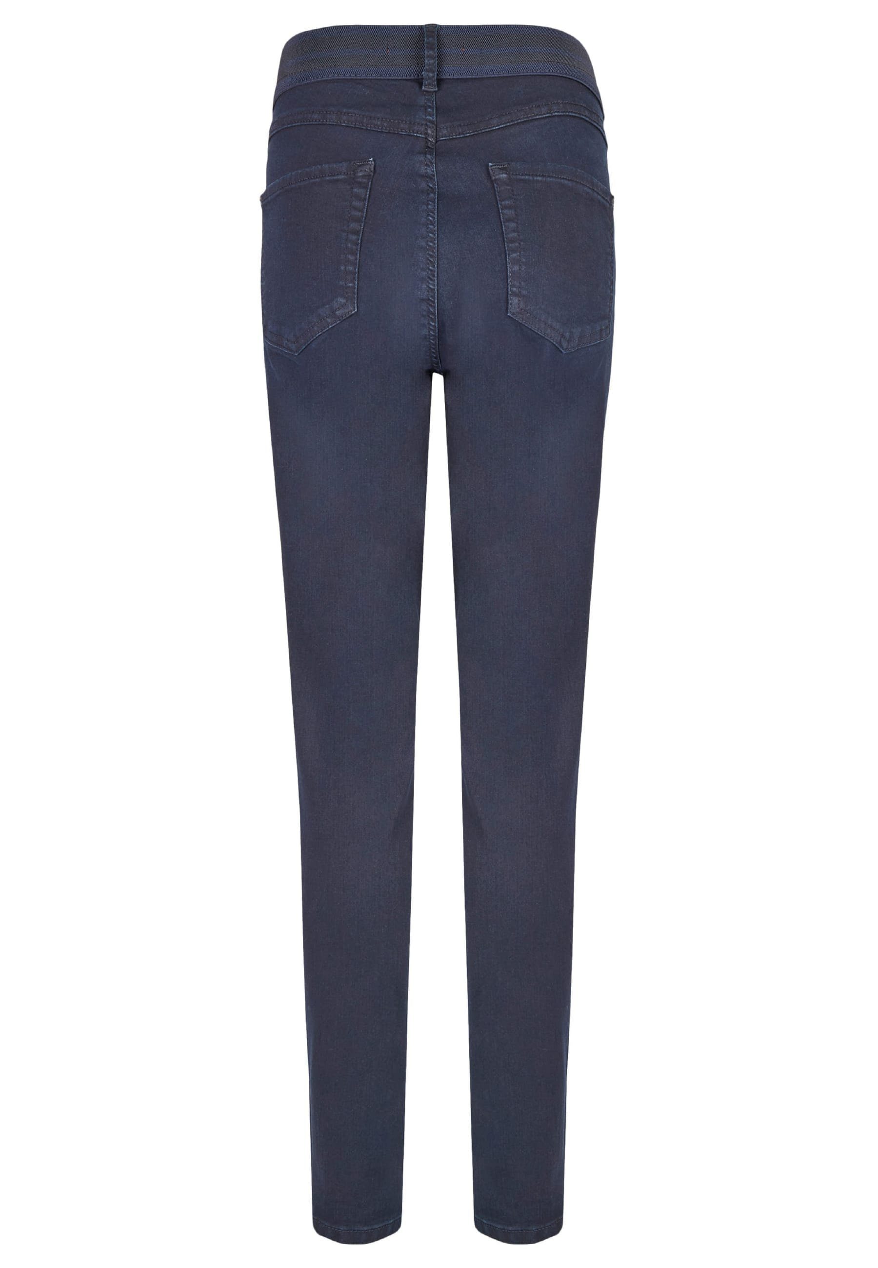 ANGELS Slim-fit-Jeans Jeans One Stretch-bund Mit dunkelblau Size mit Label-Applikationen