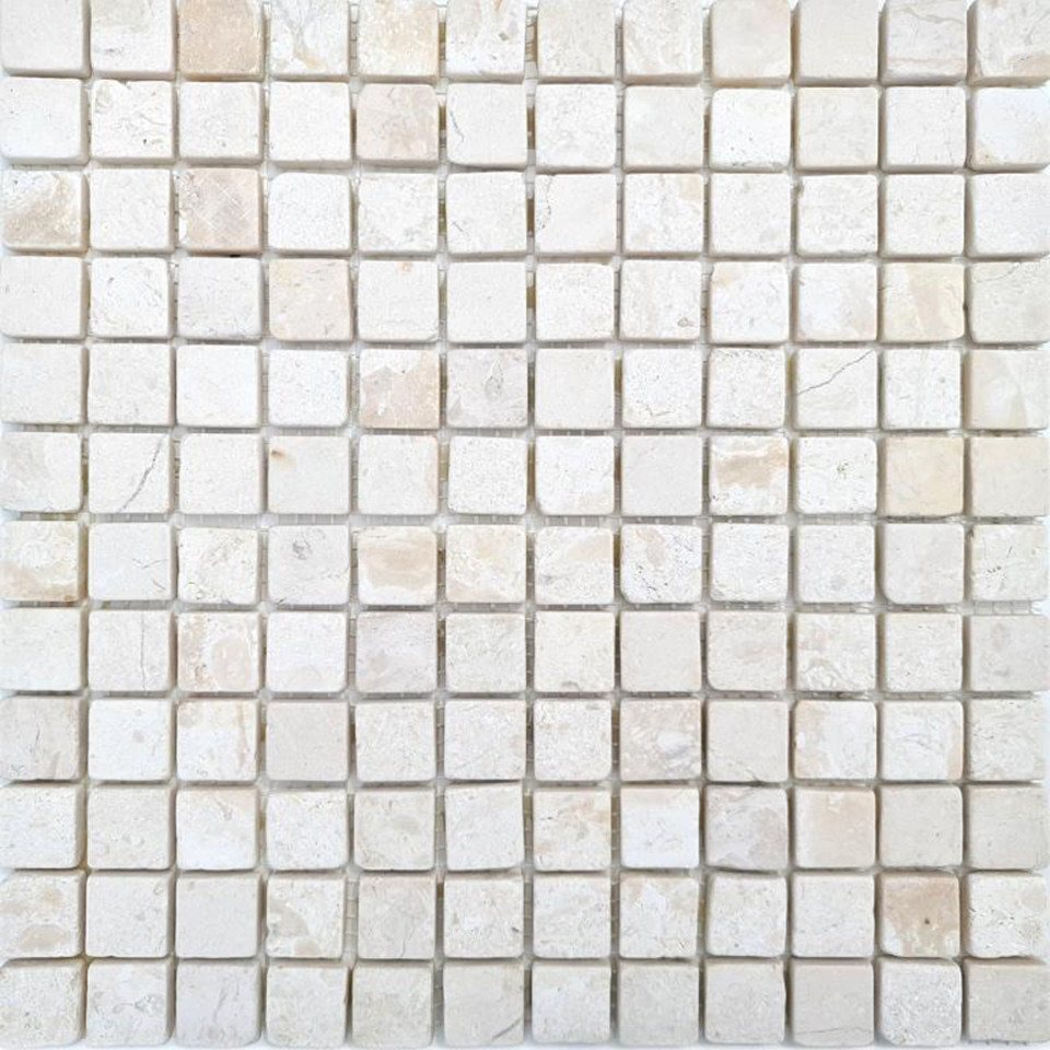 Thumbnail - Mosani Bodenfliese Marmormosaik Mosaikfliesen weiß matt / 10 Mosaikmatten