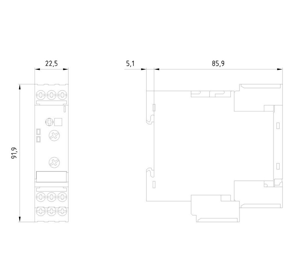 Thumbnail - SIEMENS Sicherheitsrelais Überwachungsrelais 24, 24 - 240, 240 V/DC, V/AC 1 Wechsler Siemens 3UG, (3UG4501-1AW30)
