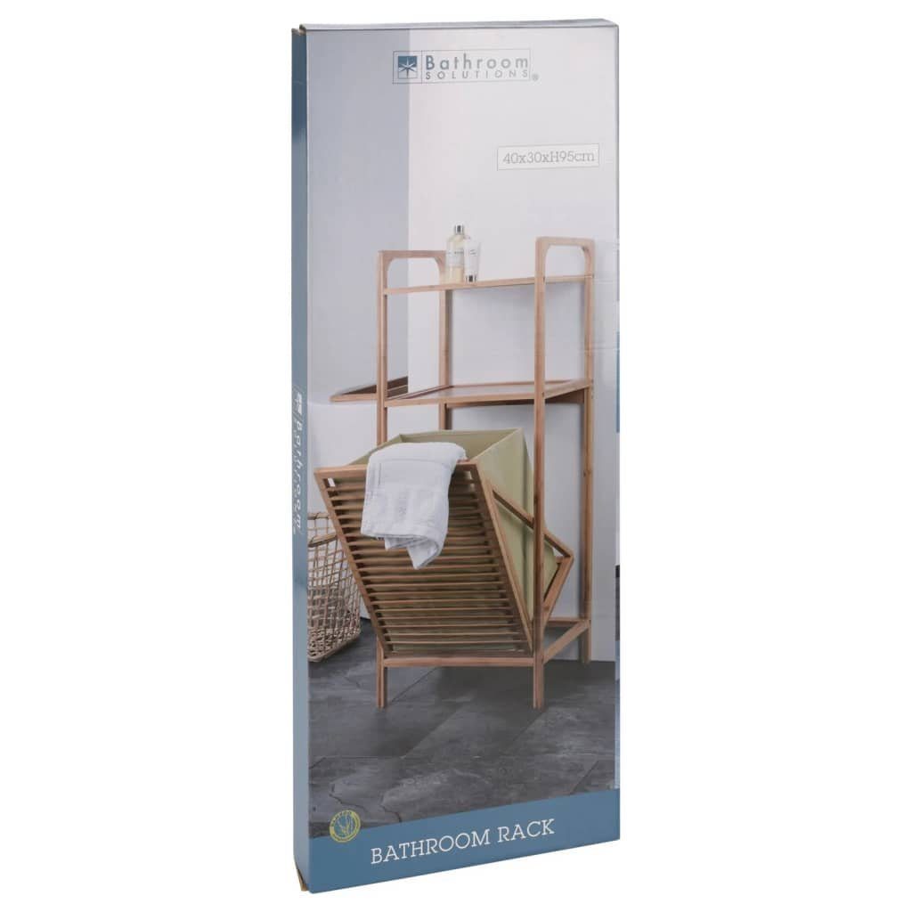 Bathroom Solutions Regal cm, mit Böden 2 95 1-tlg. Regal Bambus und Wäschekorb