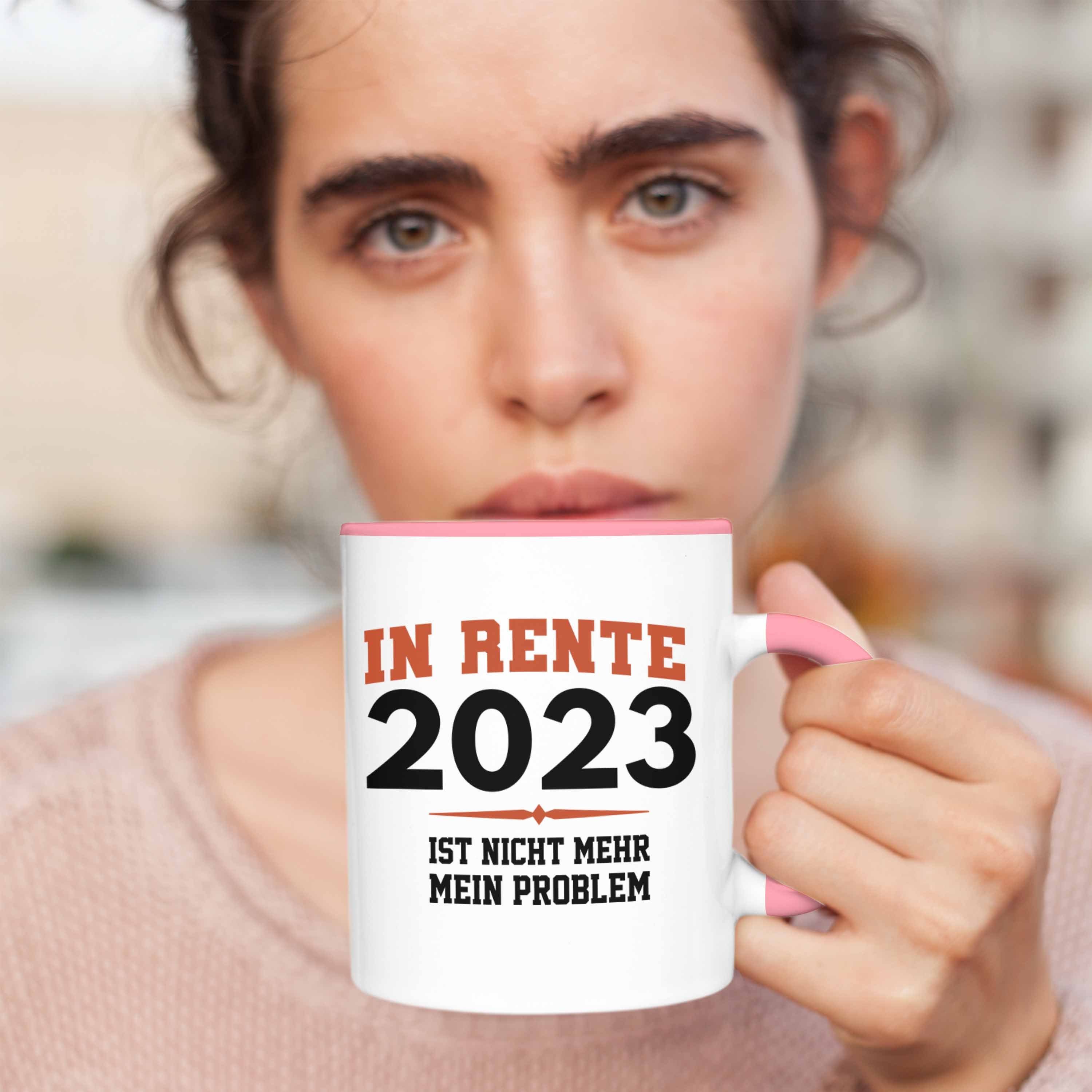 Renter Rente Tasse - Ruhestand Tasse Trendation 2023 Rosa Trendation Geschenk