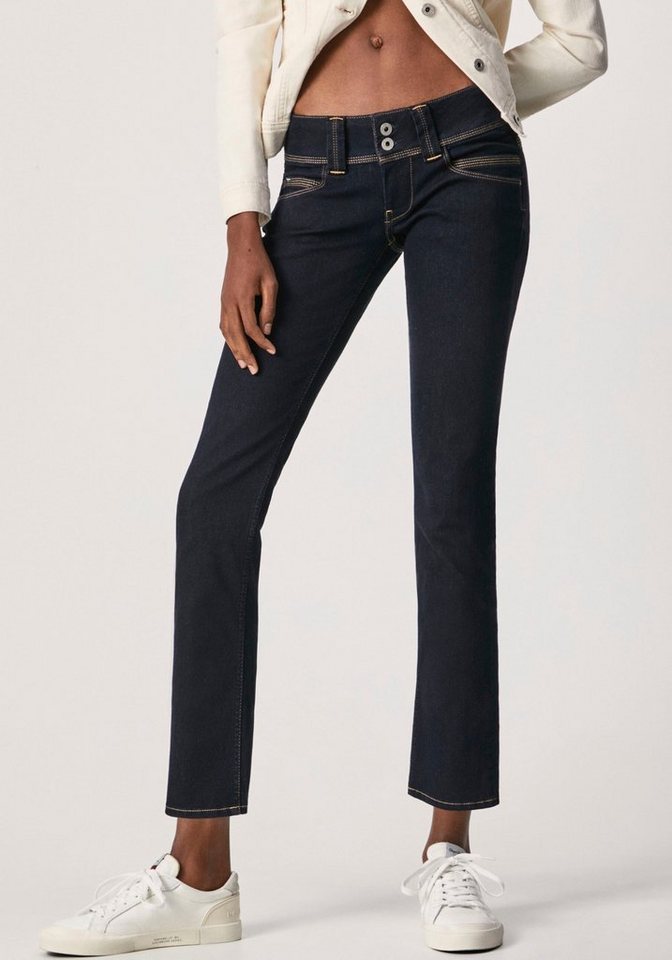 Pepe Jeans Regular-fit-Jeans VENUS mit Badge, Extra breite Gürtelschlaufen