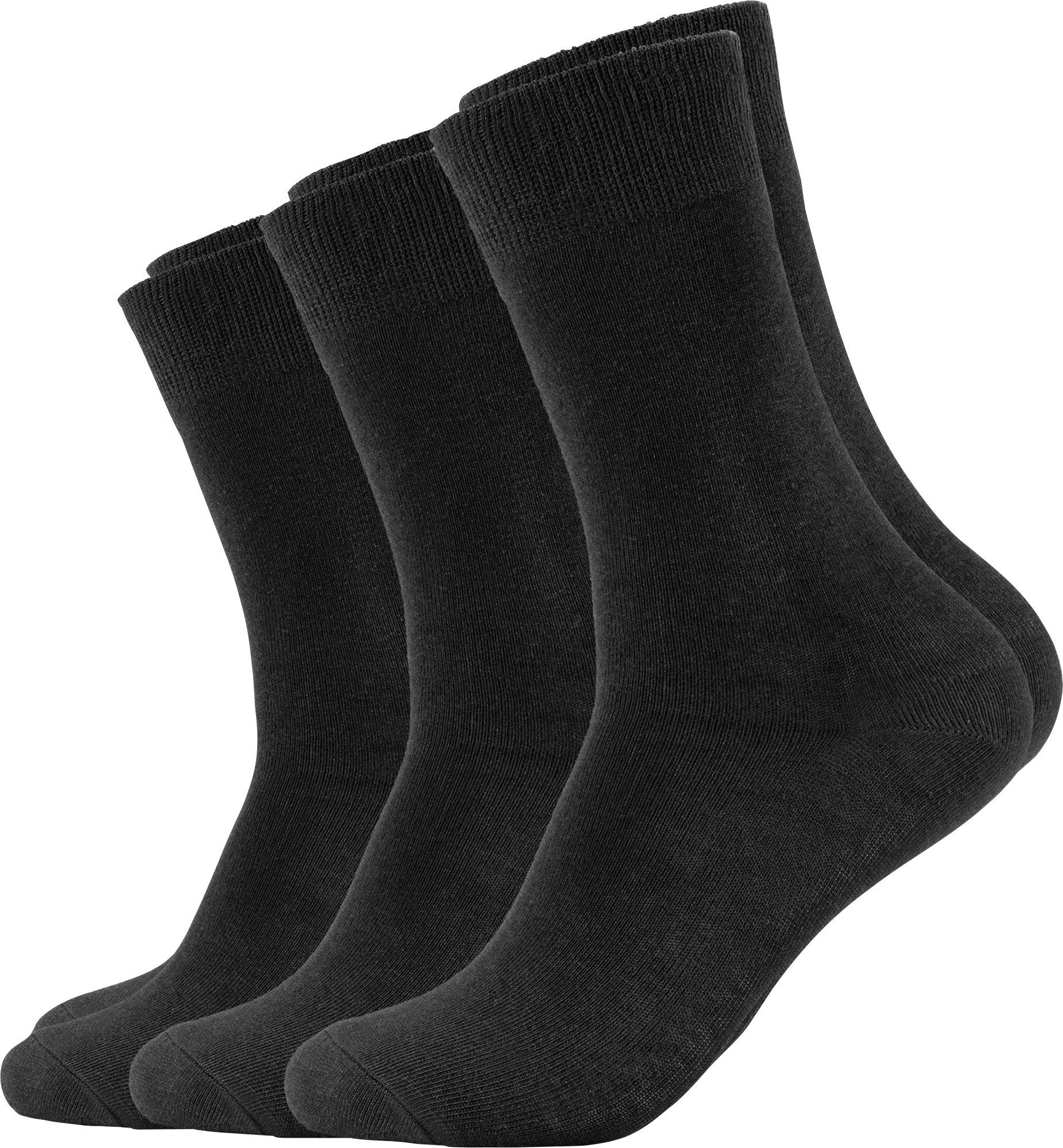 s.Oliver Socken Unisex-Socken 3 Paar Uni schwarz