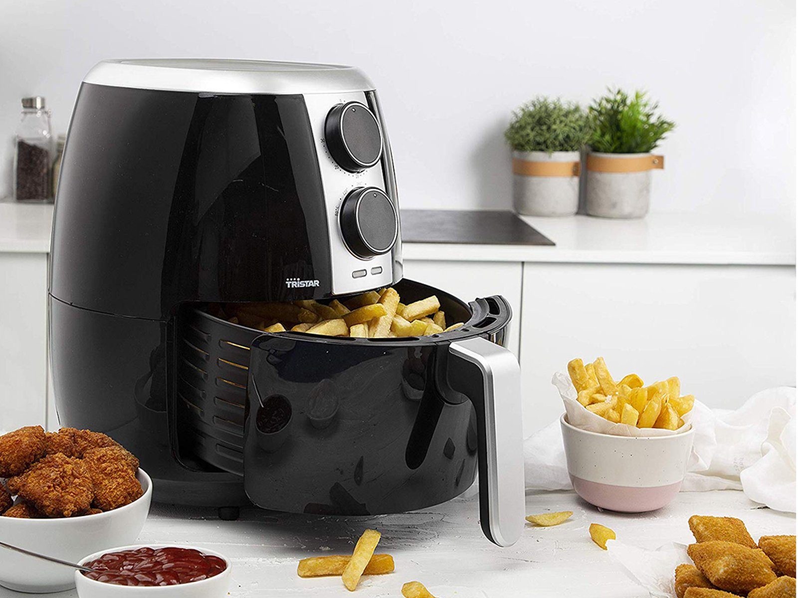 Tristar Heißluftfritteuse, 1500 W, Kleine Luftfritteuse 3,5Ltr. Fritöse Pommes fettarm frittieren ohne Öl