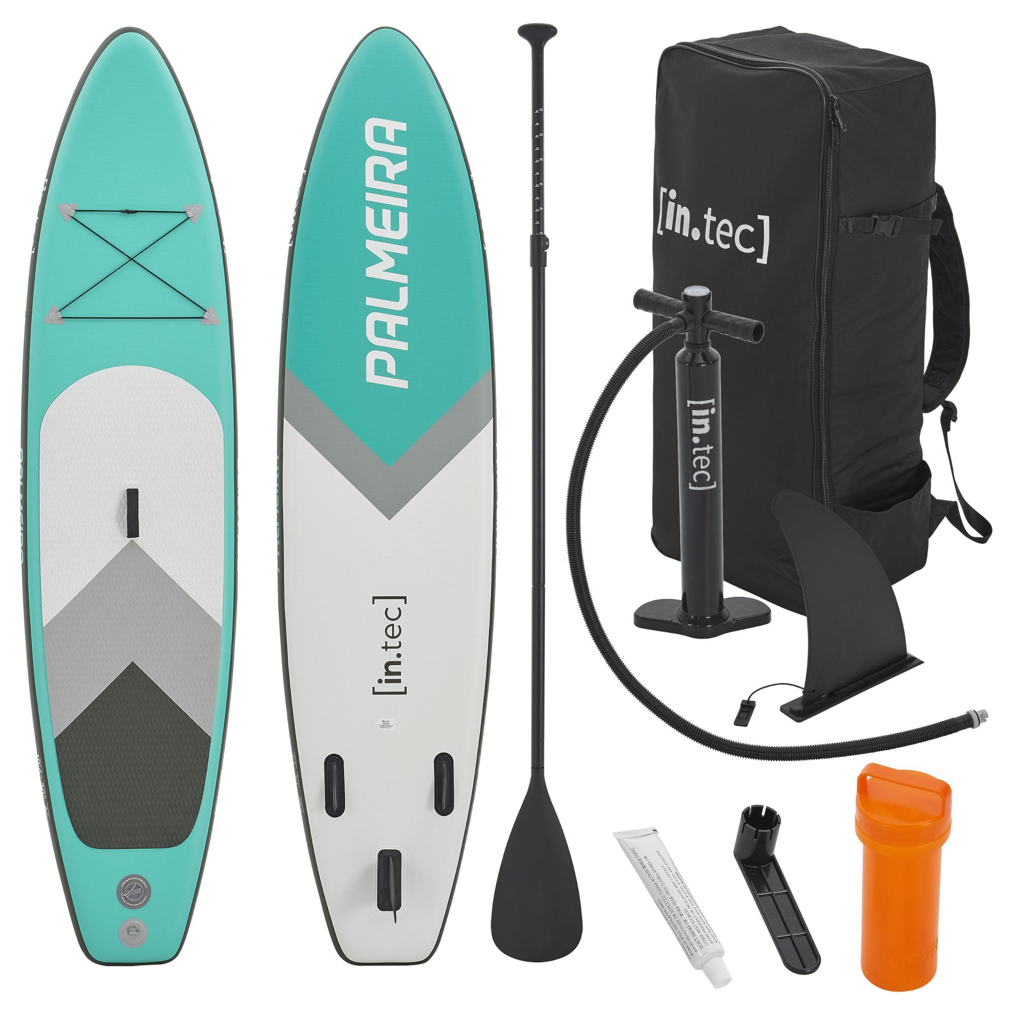 in.tec SUP-Board, Palmeira Paddleboard 320x76x15cm Grün/Weiß/Grau