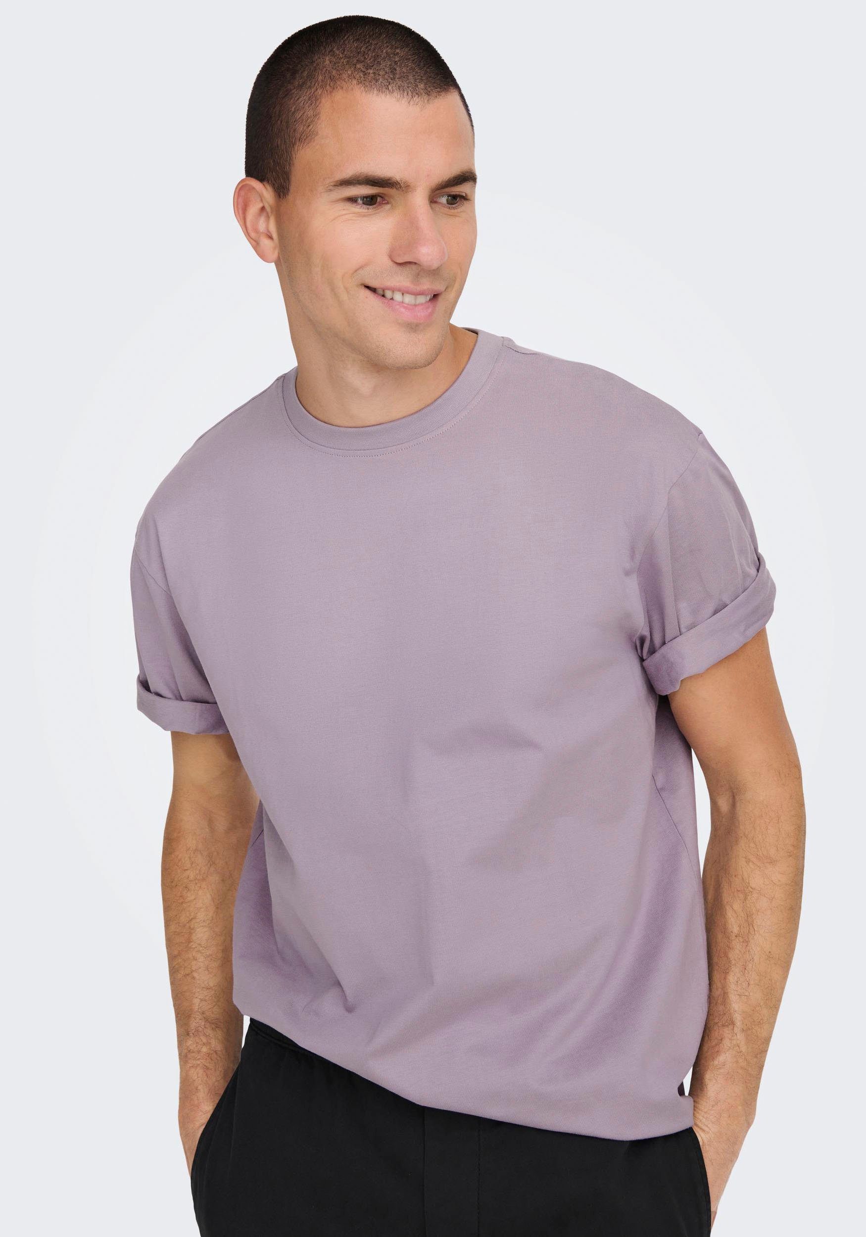 ONLY & SONS T-Shirt FRED purple ash