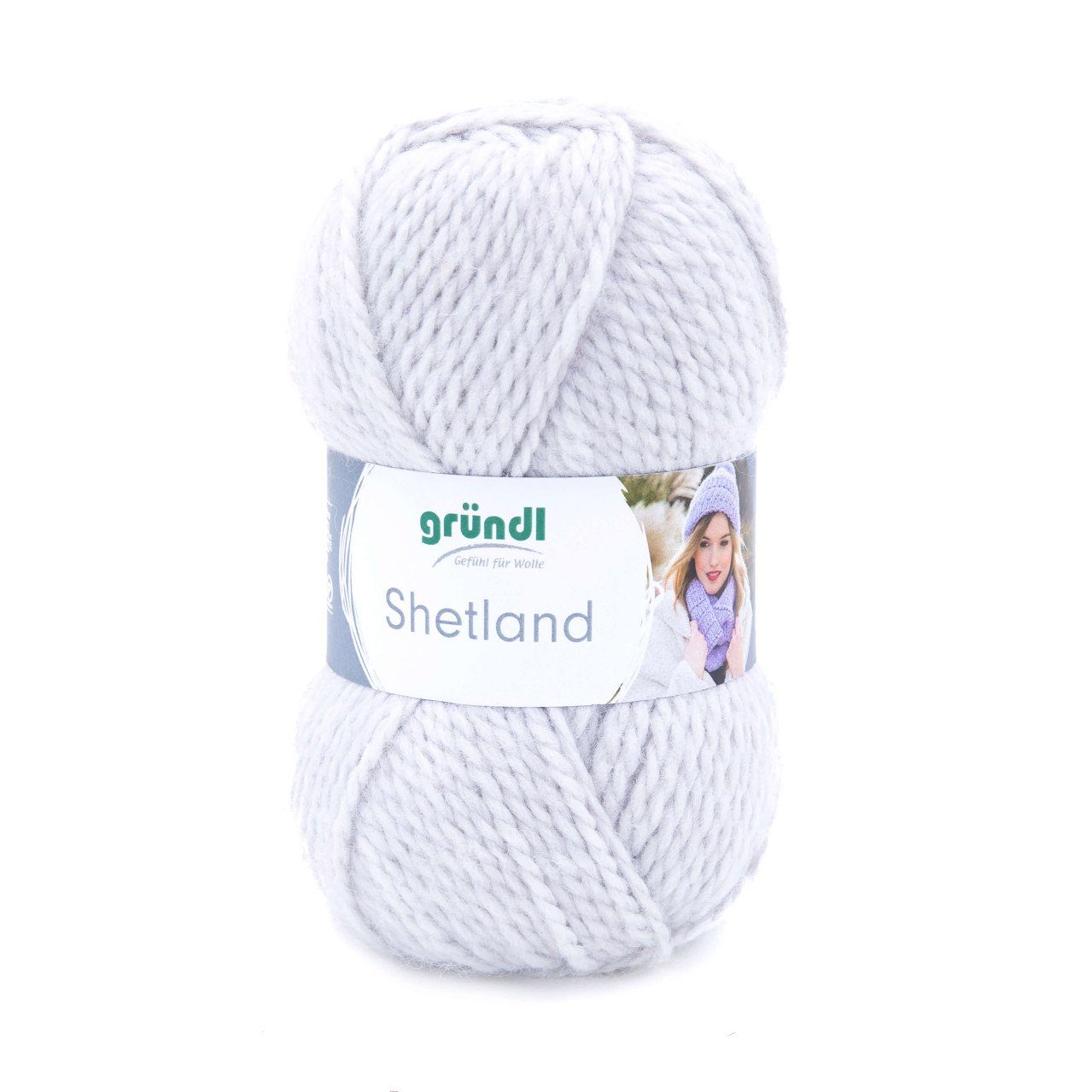 Gründl Gründl Wolle Shetland 100 g hellgrau melange Häkelwolle