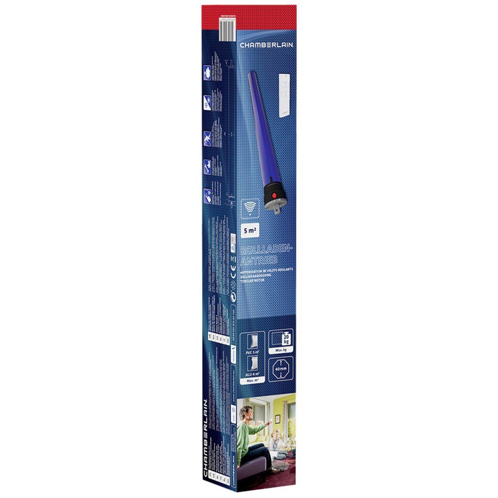 Chamberlain Markise Chamberlain RPD10ER-10 Funk-Rohrmotor-Set 40 mm 20 kg 165 W 10 Nm