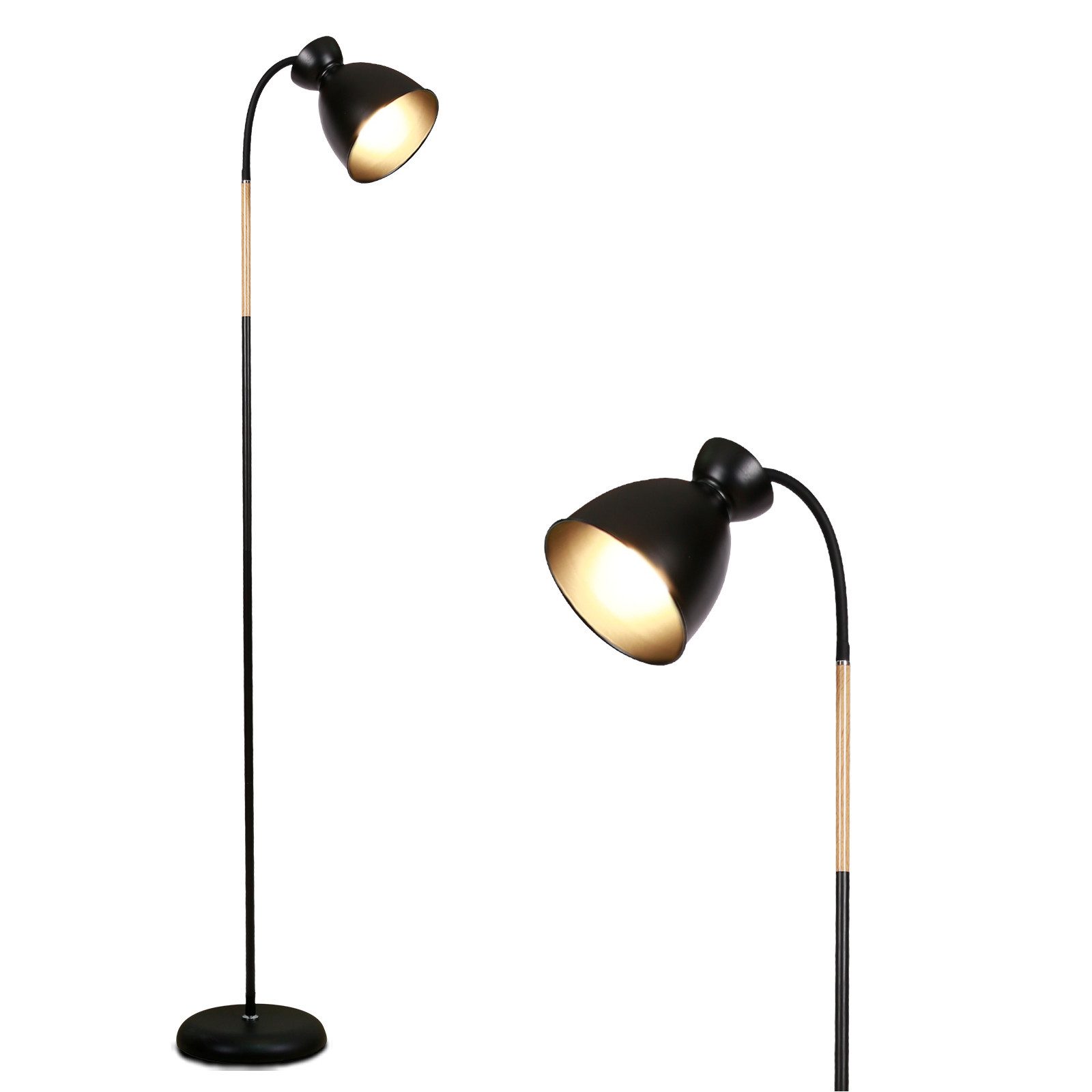 LED Stehlampe 360° Flexibler LED Stehleuchte Retro Leselampe Deckenfluter Wohnzimmer
