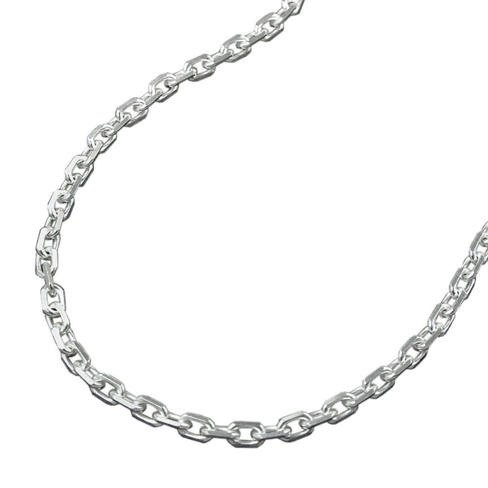 mm 42cm Silberkette Schmuckbox, 925 unbespielt für Silberschmuck und Damen inkl. Herren Silber Ankerkette 2 diamantiert Halskette