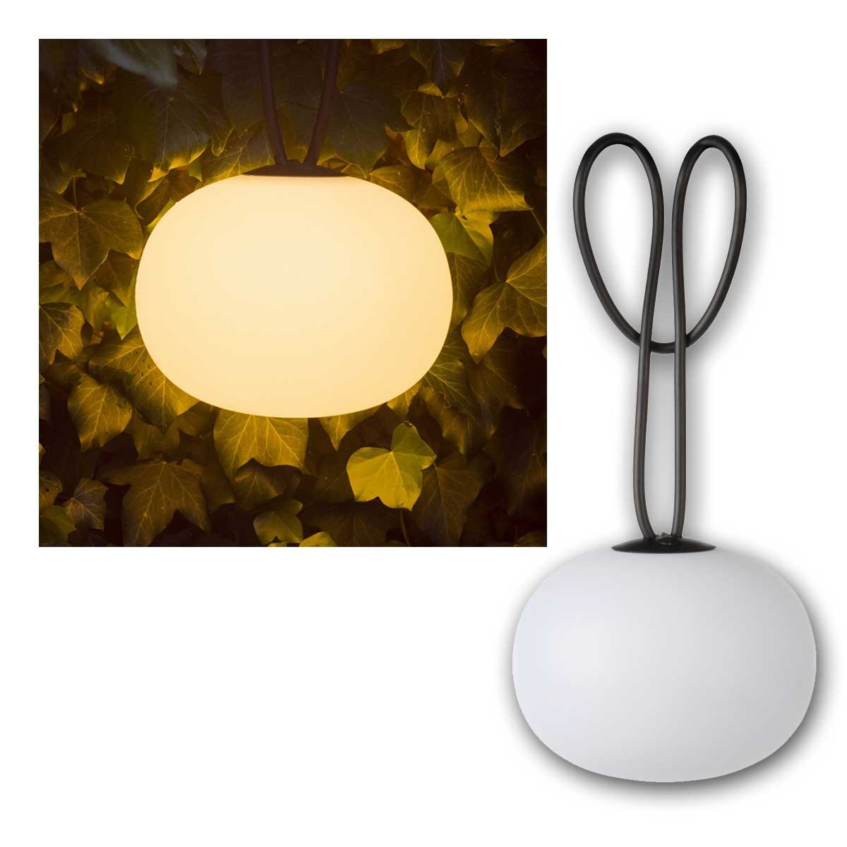 Kanlux große Akku LED Leuchtkugel STONO MILK USB ww 30lm USB-Kabel