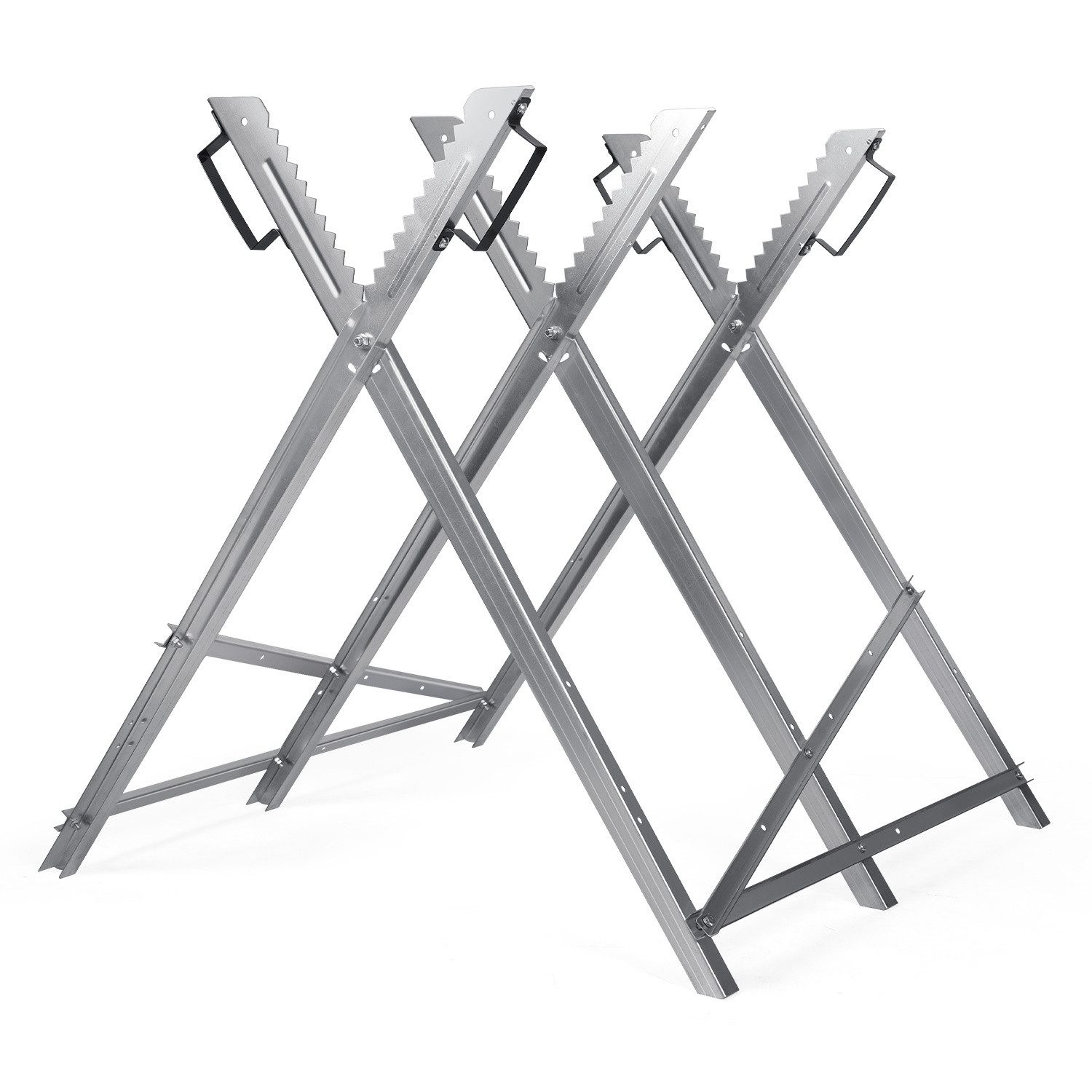 Clanmacy Sägebock Sägebock verzinkt 79.5x81x80cm Sägegestell Holzsägebock 150kg, 150 kg max. Belastbarkeit, (1-St)