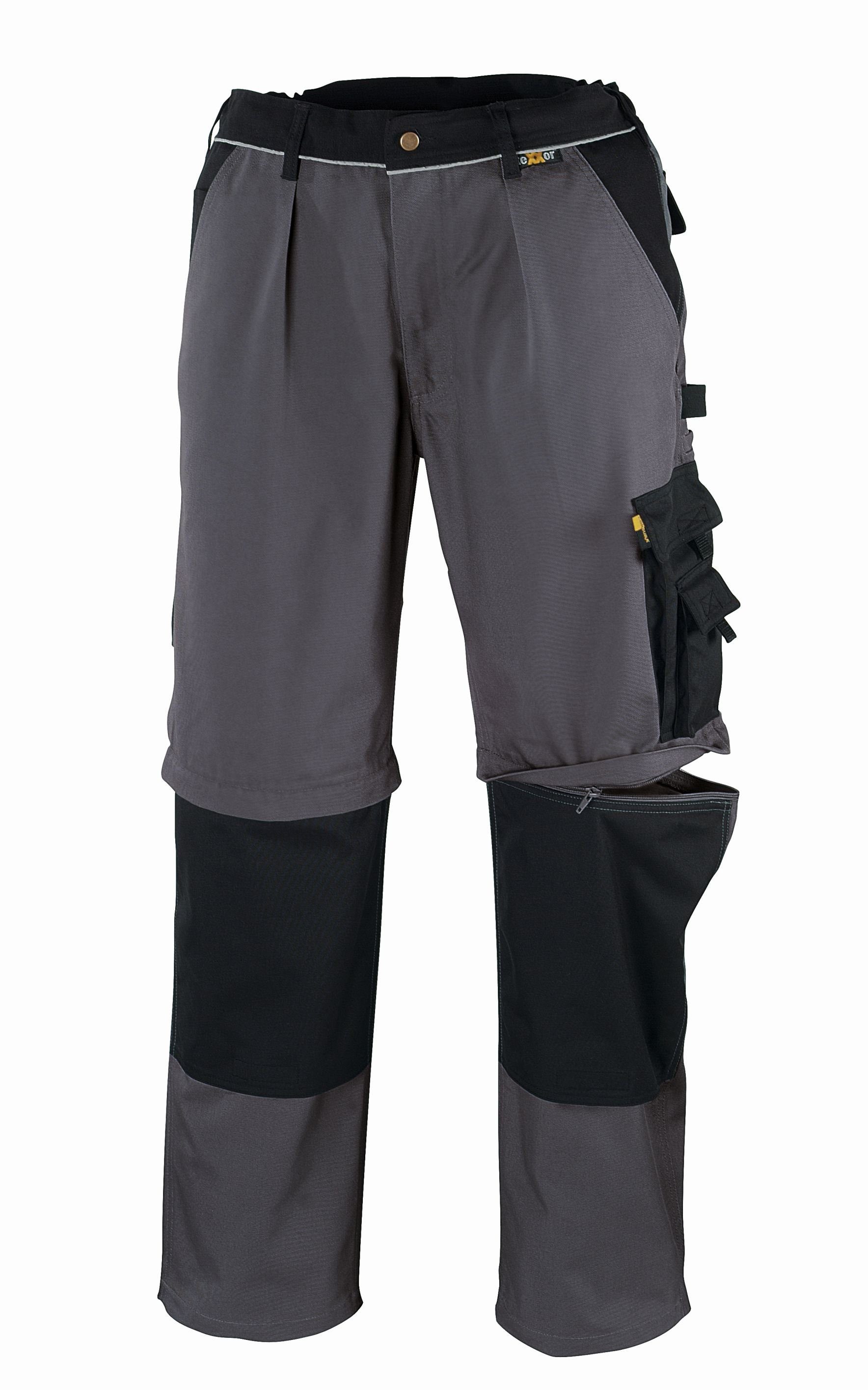 TRIZERATOP Arbeitshose (320 g/m) 2-in-1 Bundhose grau/schwarz Größe 102 (1-tlg)