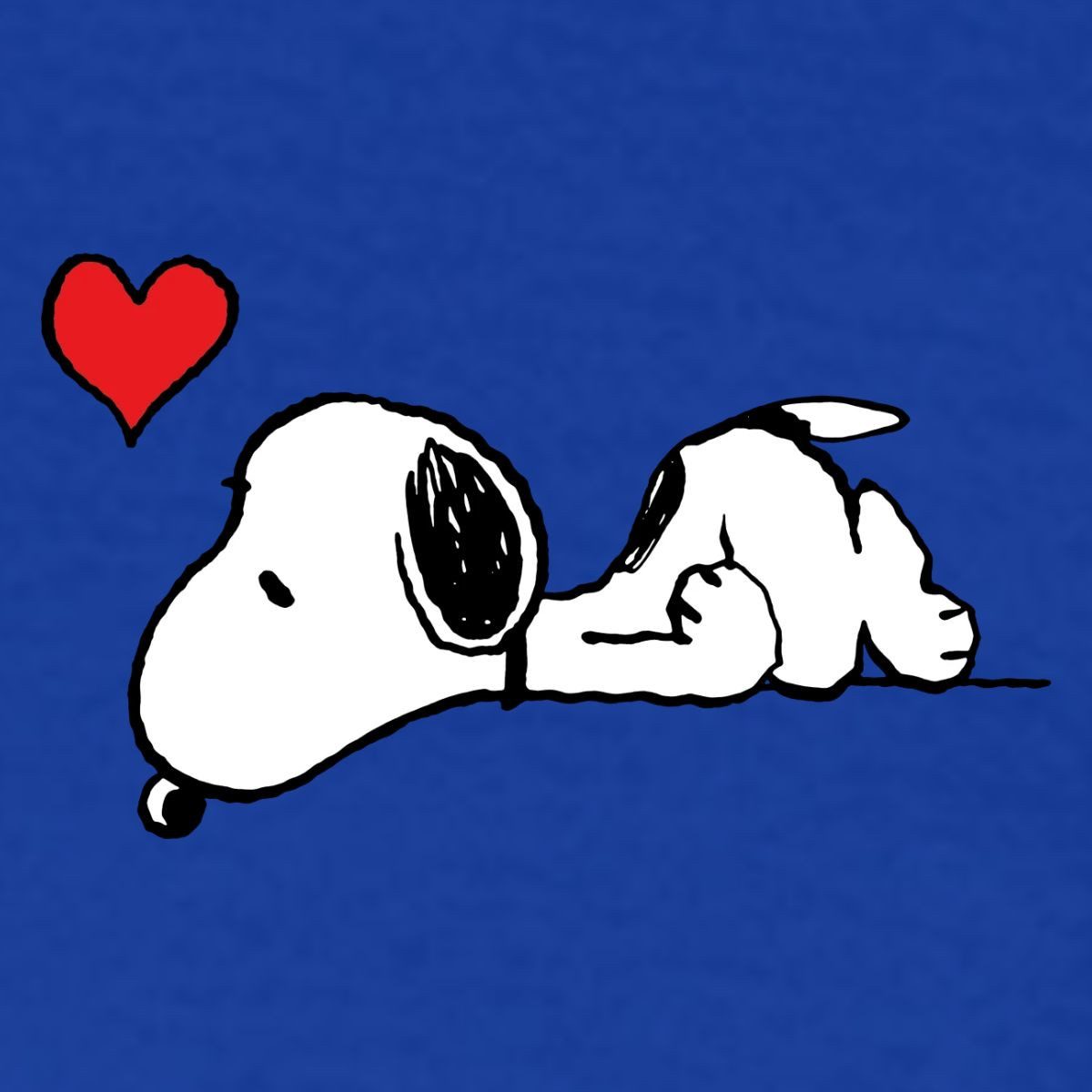 Spreadshirt T-Shirt Peanuts Snoopy Herz Brustmotiv Männer T-Shirt (1-tlg)