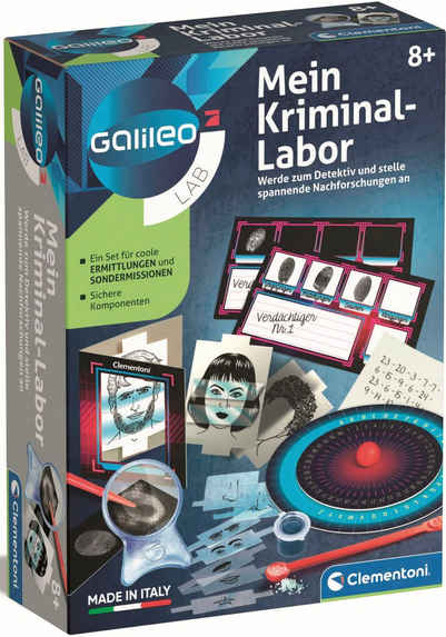 Clementoni® Experimentierkasten Galileo, Mein Kriminal-Labor, Made in Europe