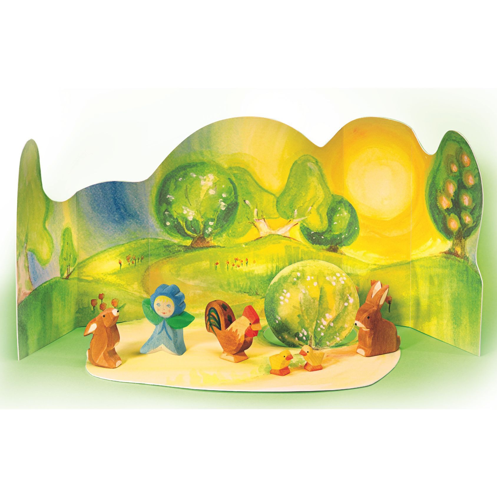 Ostheimer Spielwelt Oster Set mit Diorama 7-tlg, (Set, 7-tlg., 1), Made in Germany