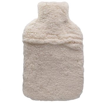 Axion Wärmflasche mit Bezug, Farbe anthrazit / weiß, 33 x 20 cm, Plüsch, ca. 2 Ltr., 100% Naturgummi