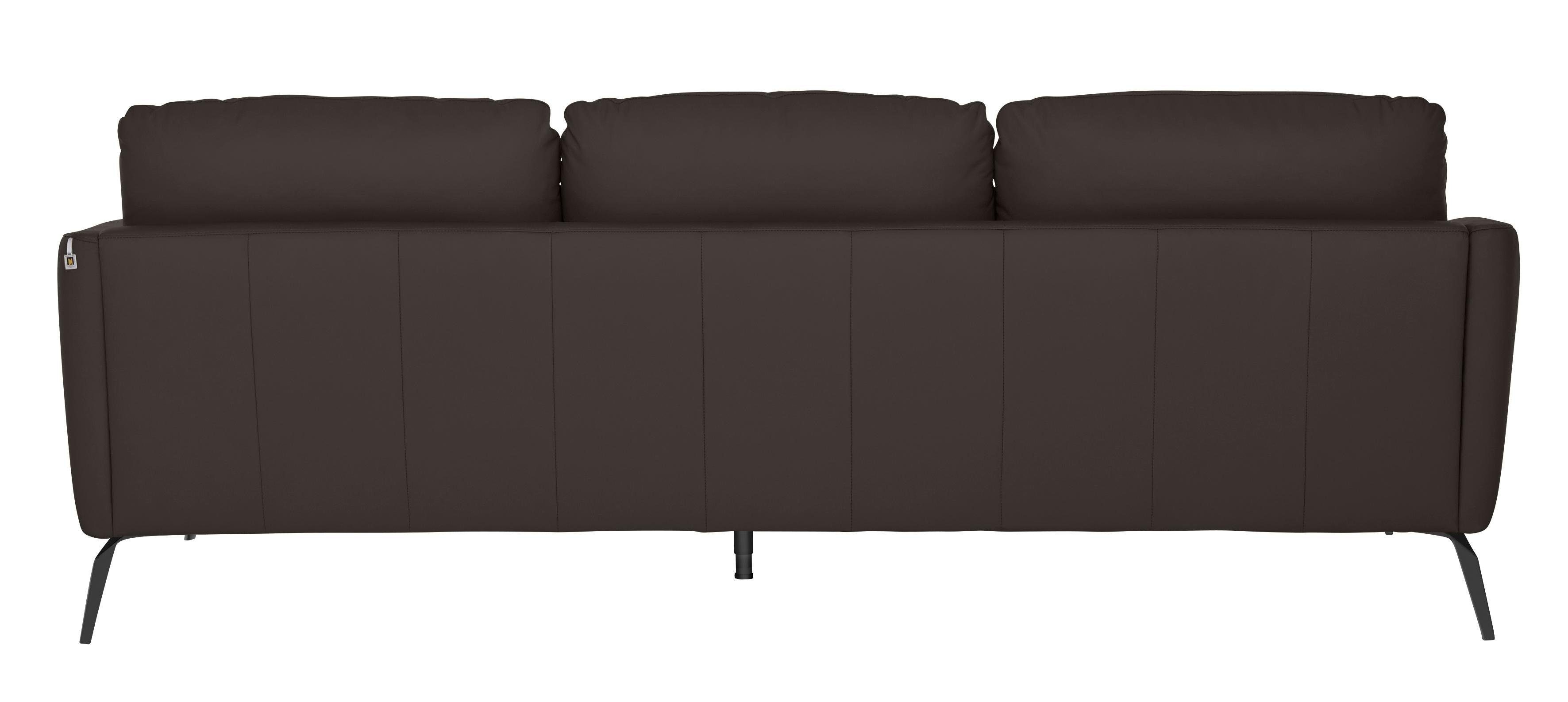 dekorativer softy, Sitz, schwarz Big-Sofa W.SCHILLIG mit Heftung pulverbeschichtet Füße im