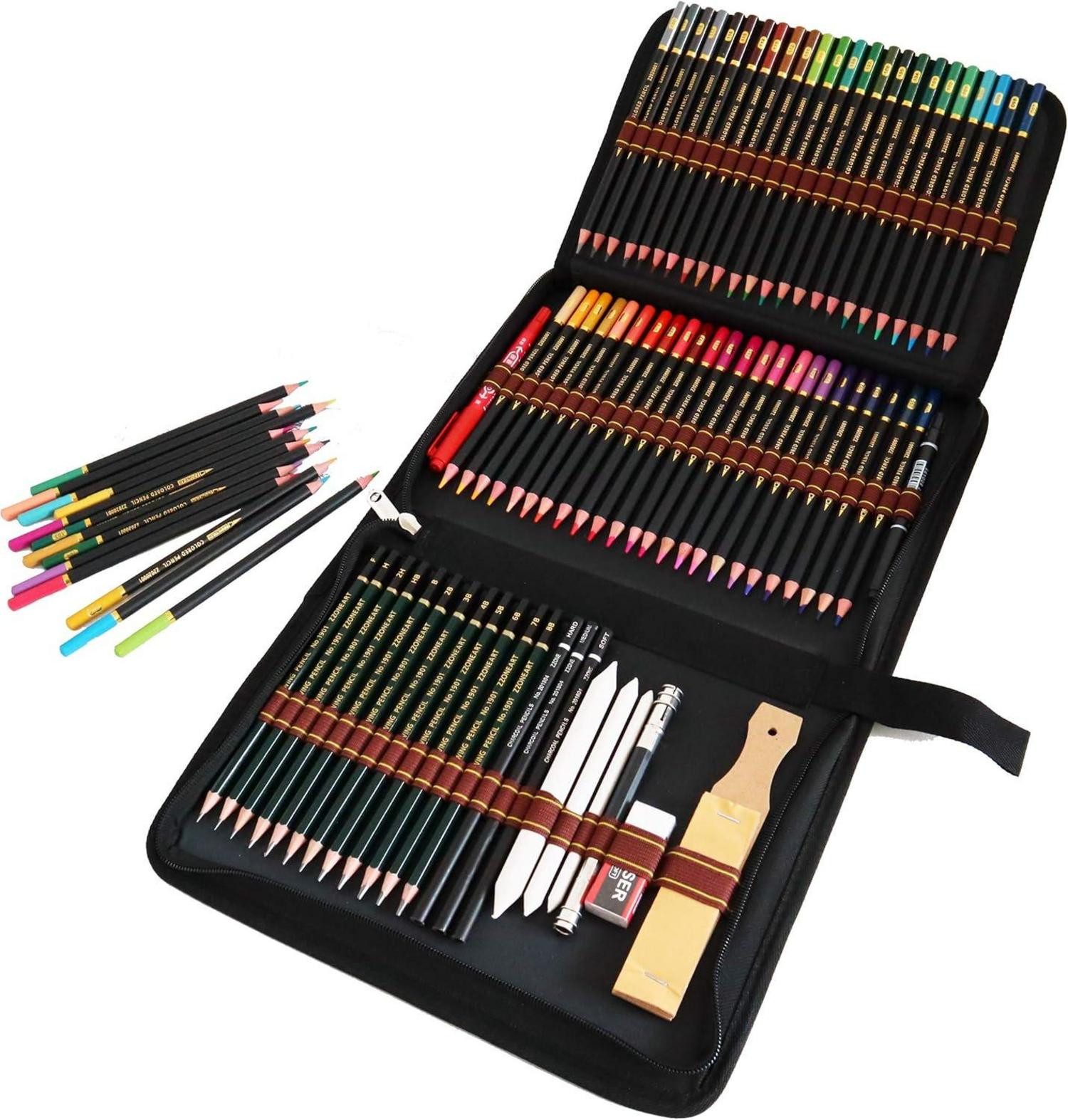 Thumbnail - Majoart Buntstift 72-teiliges Profi Mal- und Zeichenstifte Set mit Tasche, für